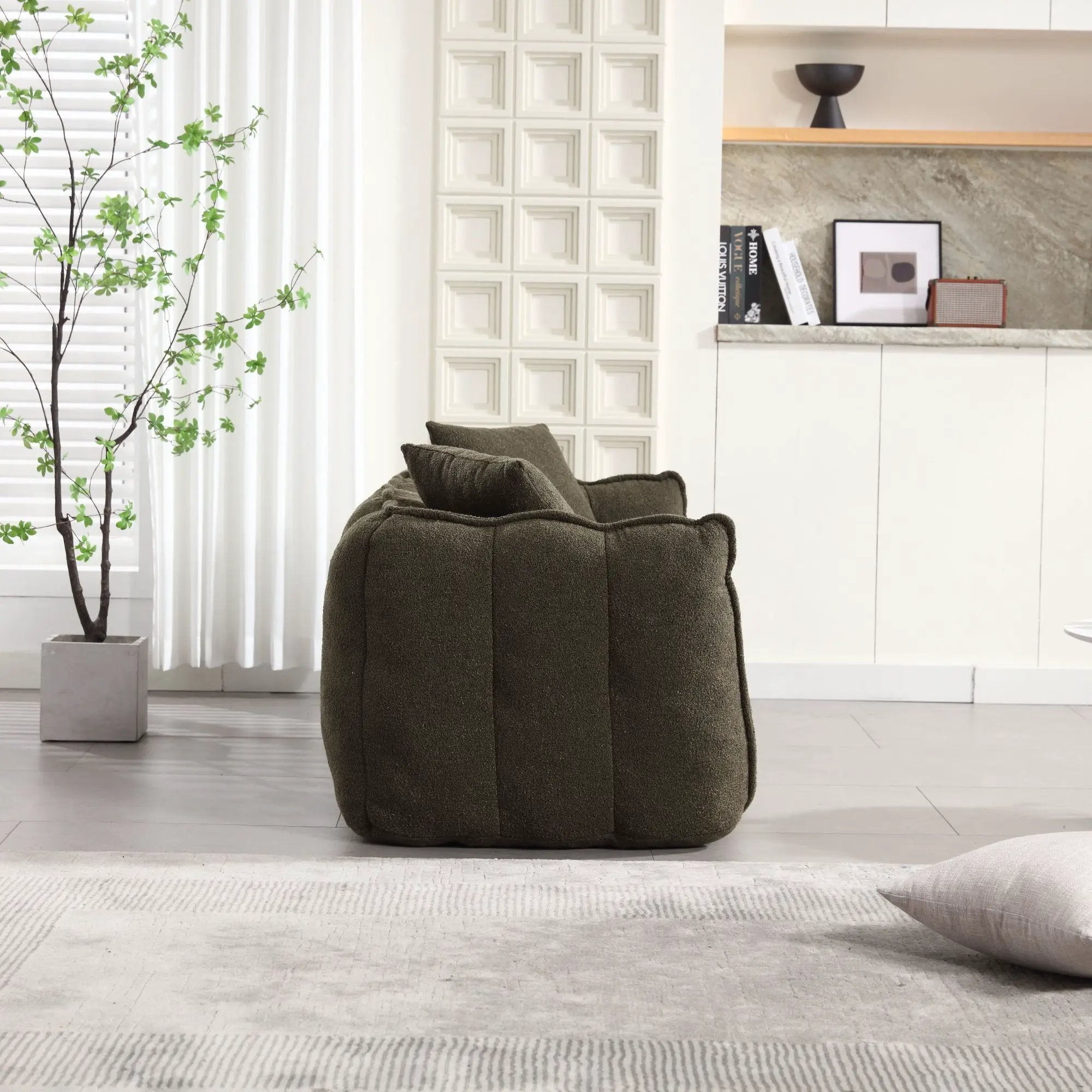Cozy Beanbag Chair With High Resilience Foam Core For 2 by HouseOfZazla