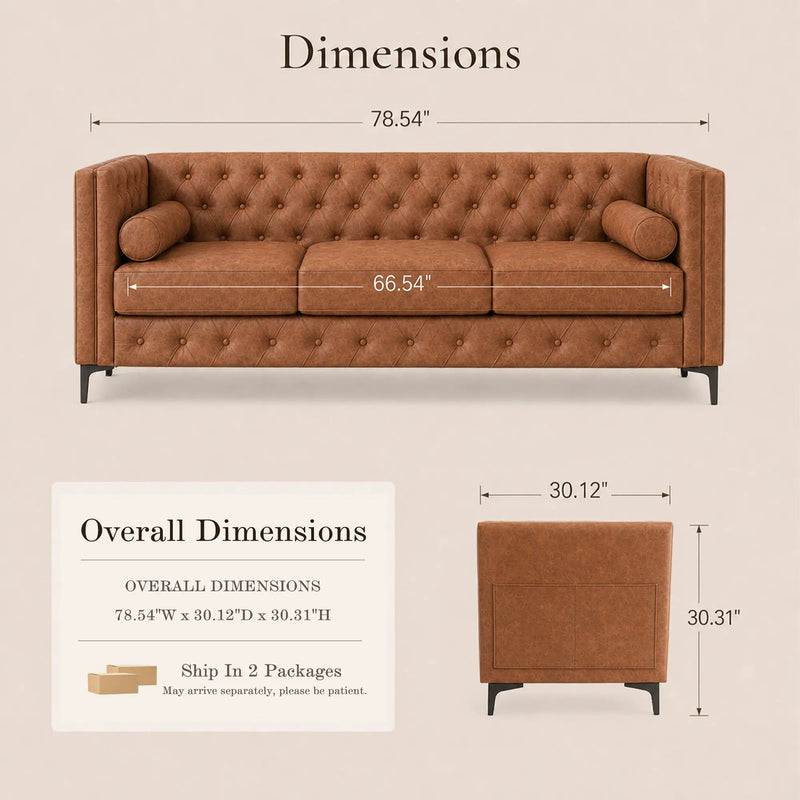 Elegant Button Tufted Sofa by HouseOfZazla