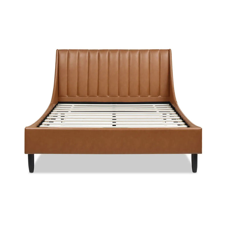 Aspen - Vertical Tufted Modern Headboard Platform Bed Set by HouseOfZazla