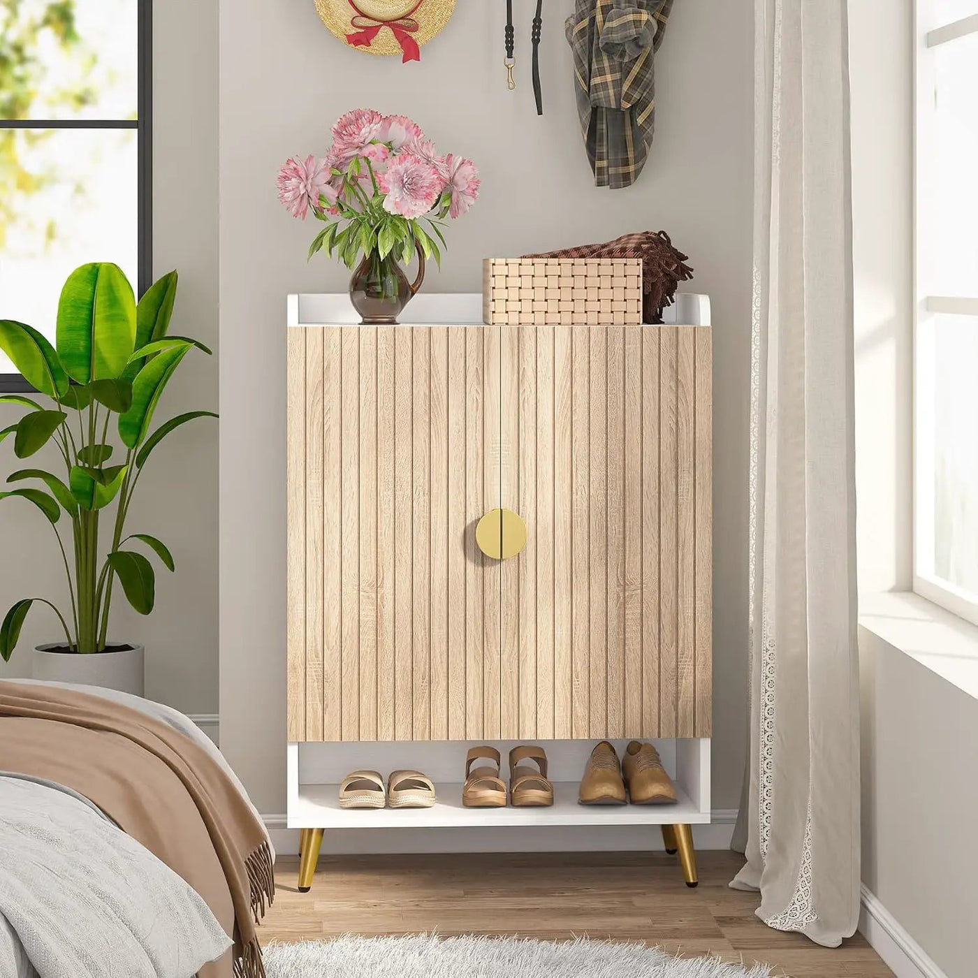 Shoe Cabinet With Doors, 7 Tier Storage Organizer by HouseOfZazla