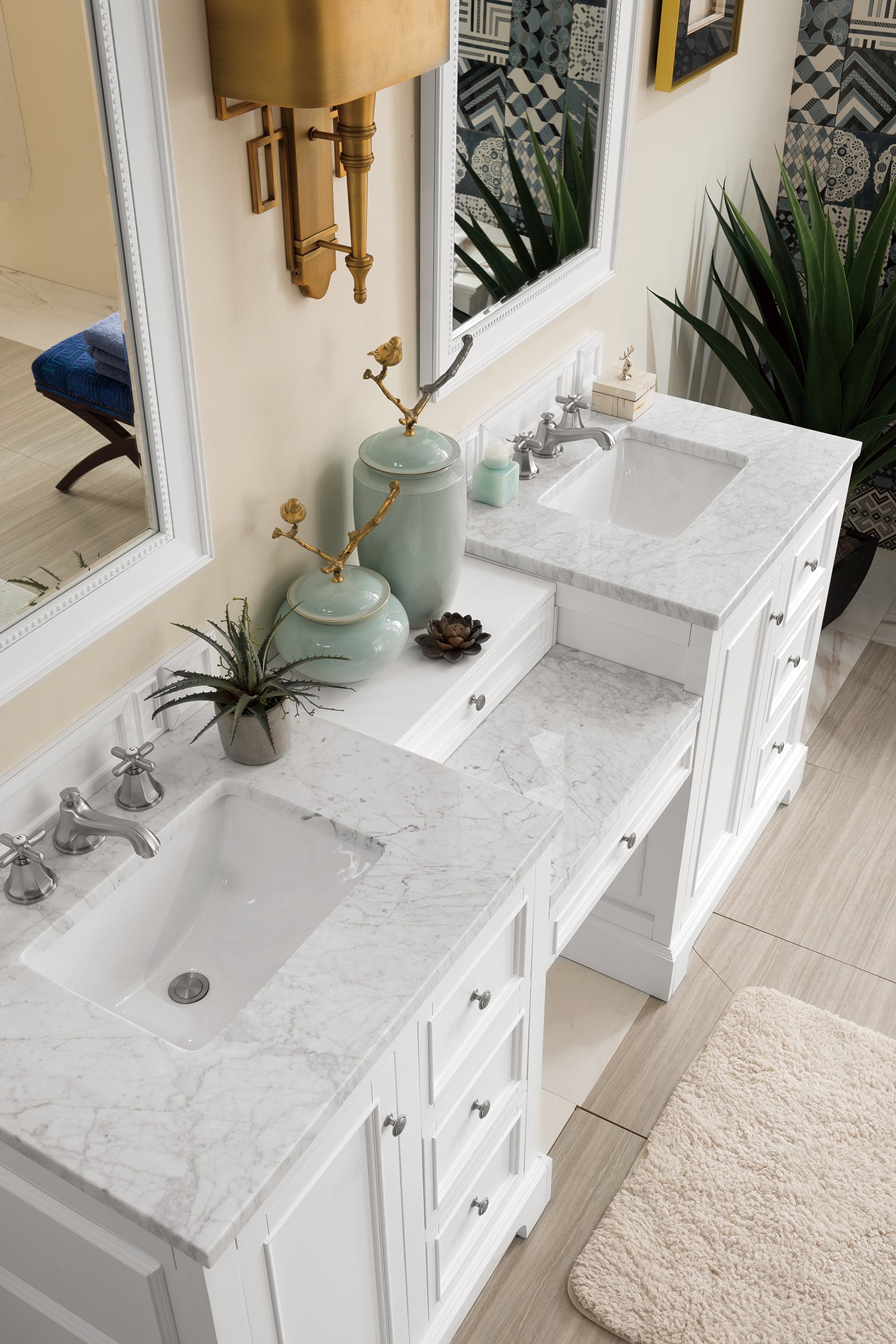 James Martin De Soto 82" Double Bathroom Vanity, Bright White, view 5