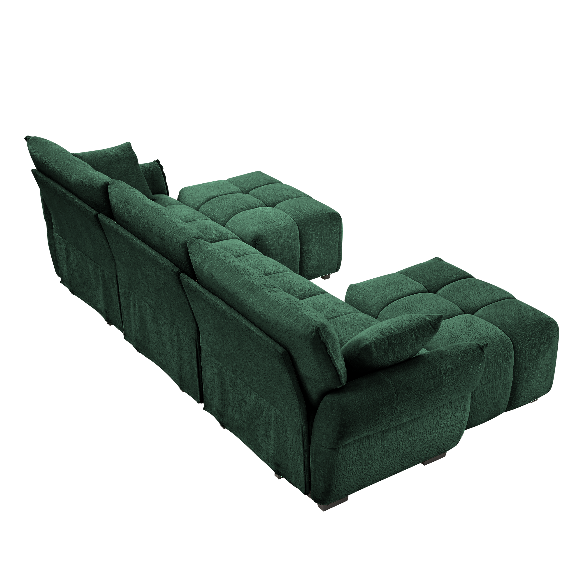 3 Seater Sofa Set With Ottoman And Throw Pillows by HouseOfZazla