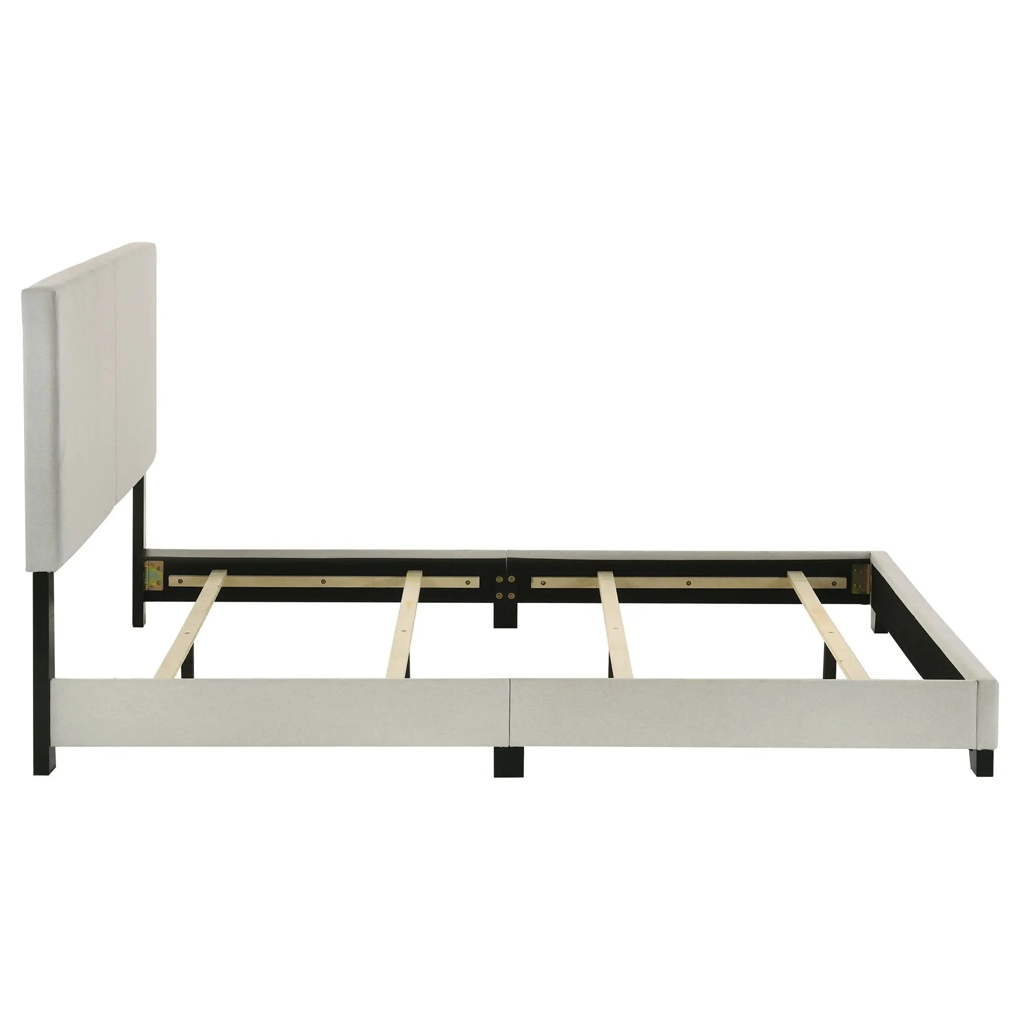 Dorian Fabric Upholstered Queen Panel Bed Cream by Unique Piece Furniture