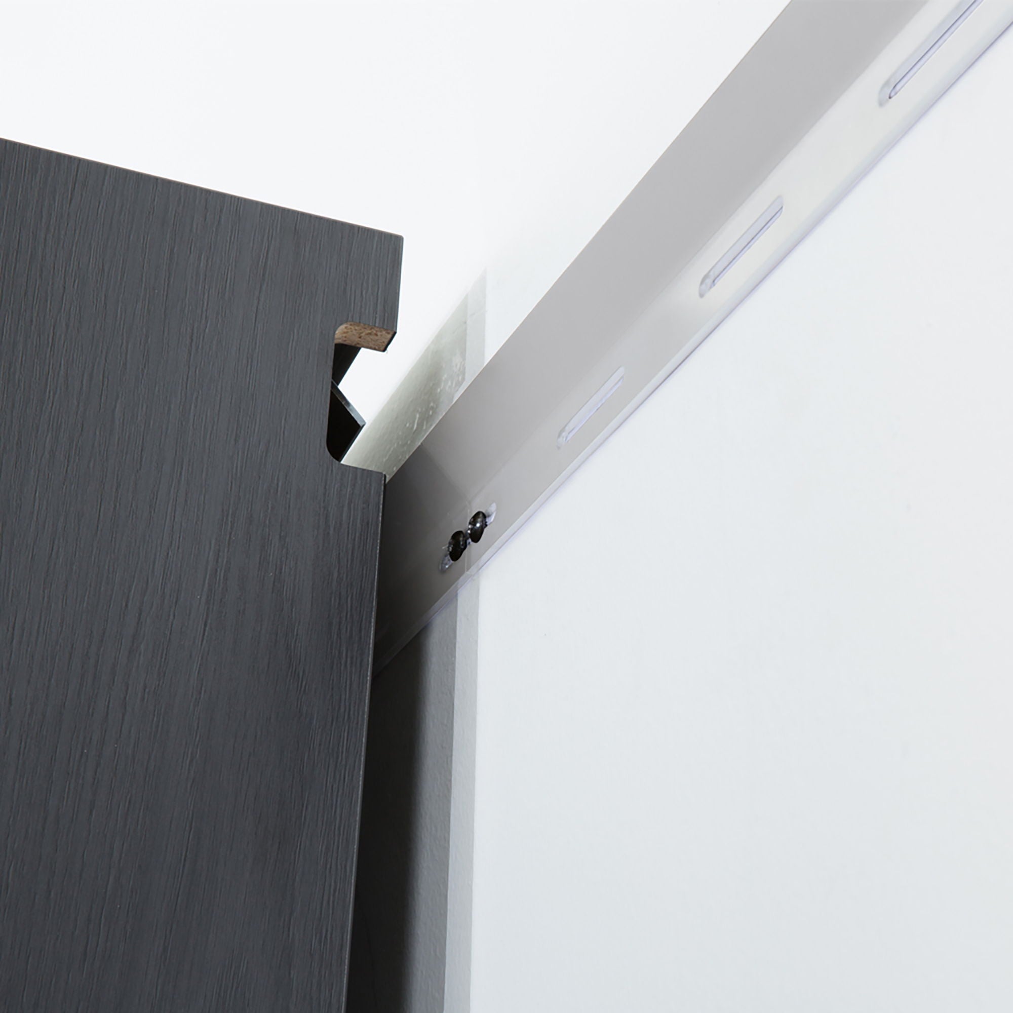Astro Series - Wall Storage Cabinet With Soft Closing Drawers - Metallic Gray by HouseOfZazla