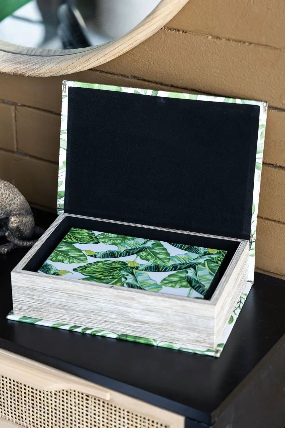 Botanical And Book Boxes (Set of 2) - White / Green by HouseOfZazla
