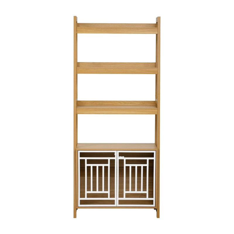 Modern Furniture Style 2 In 1 Pet Friendly Dog Crate Ladder Bookcase - Ancient Oak by HouseOfZazla