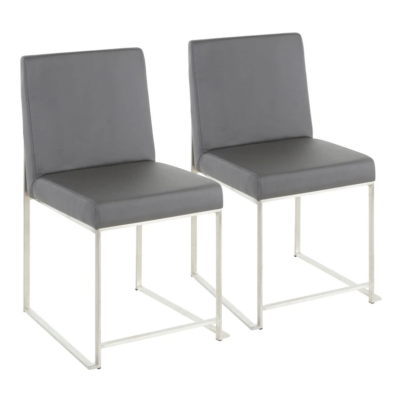 Fuji - Contemporary Modern Elegance High Back Dining Chair (Set of 2) by HouseOfZazla