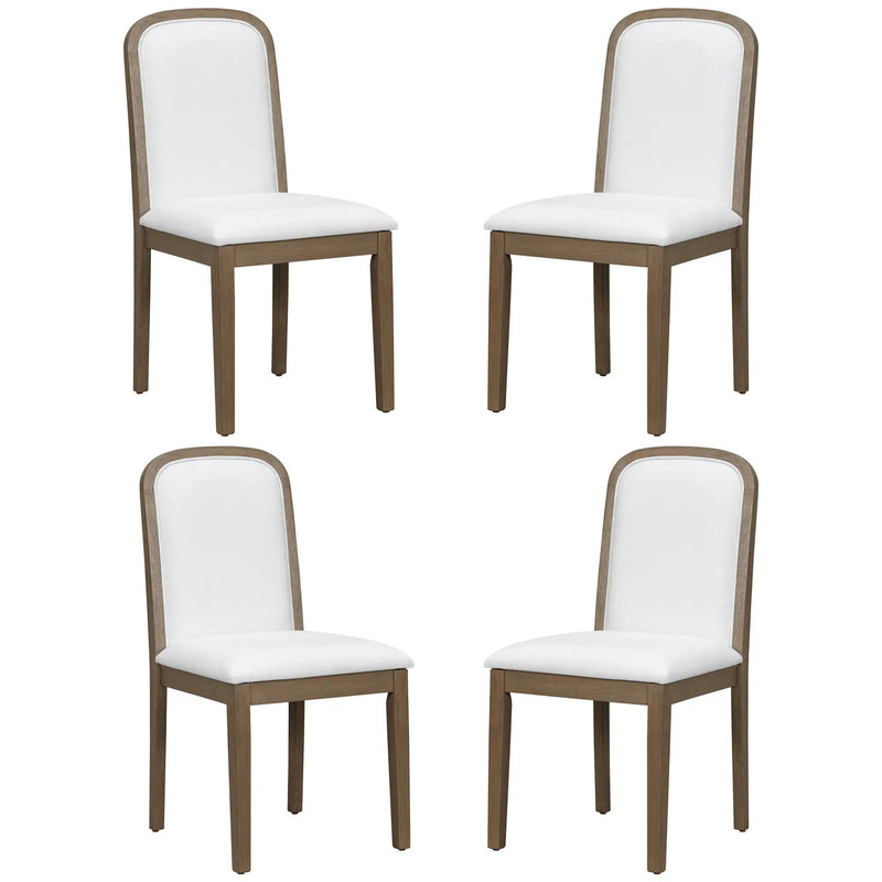 TREXM Vintage Style Dining Chair Set with 4 Upholstered Chairs by HouseOfZazla