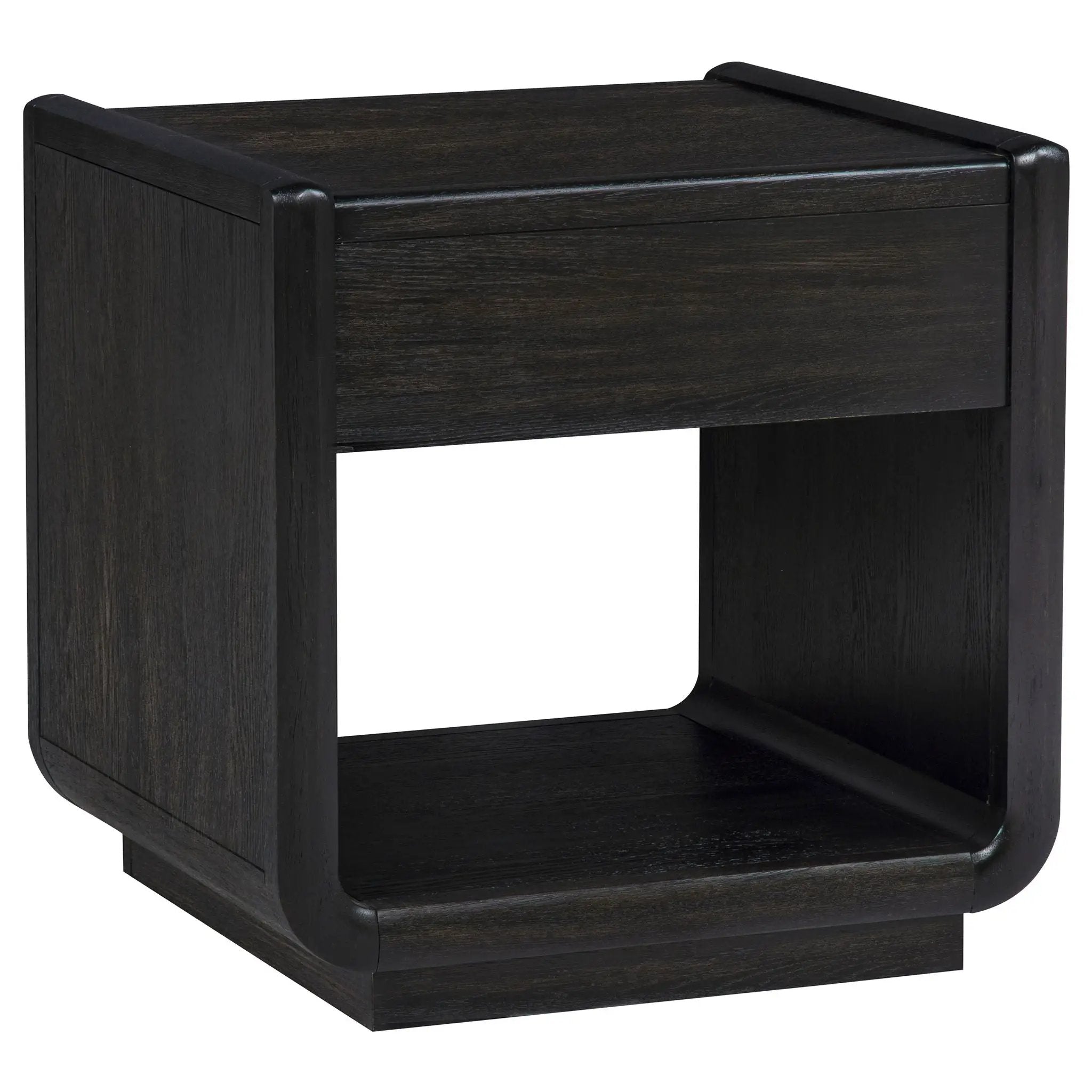 Leandro 2-piece Wood Coffee and End Table Set Burnished Black by Unique Piece Furniture