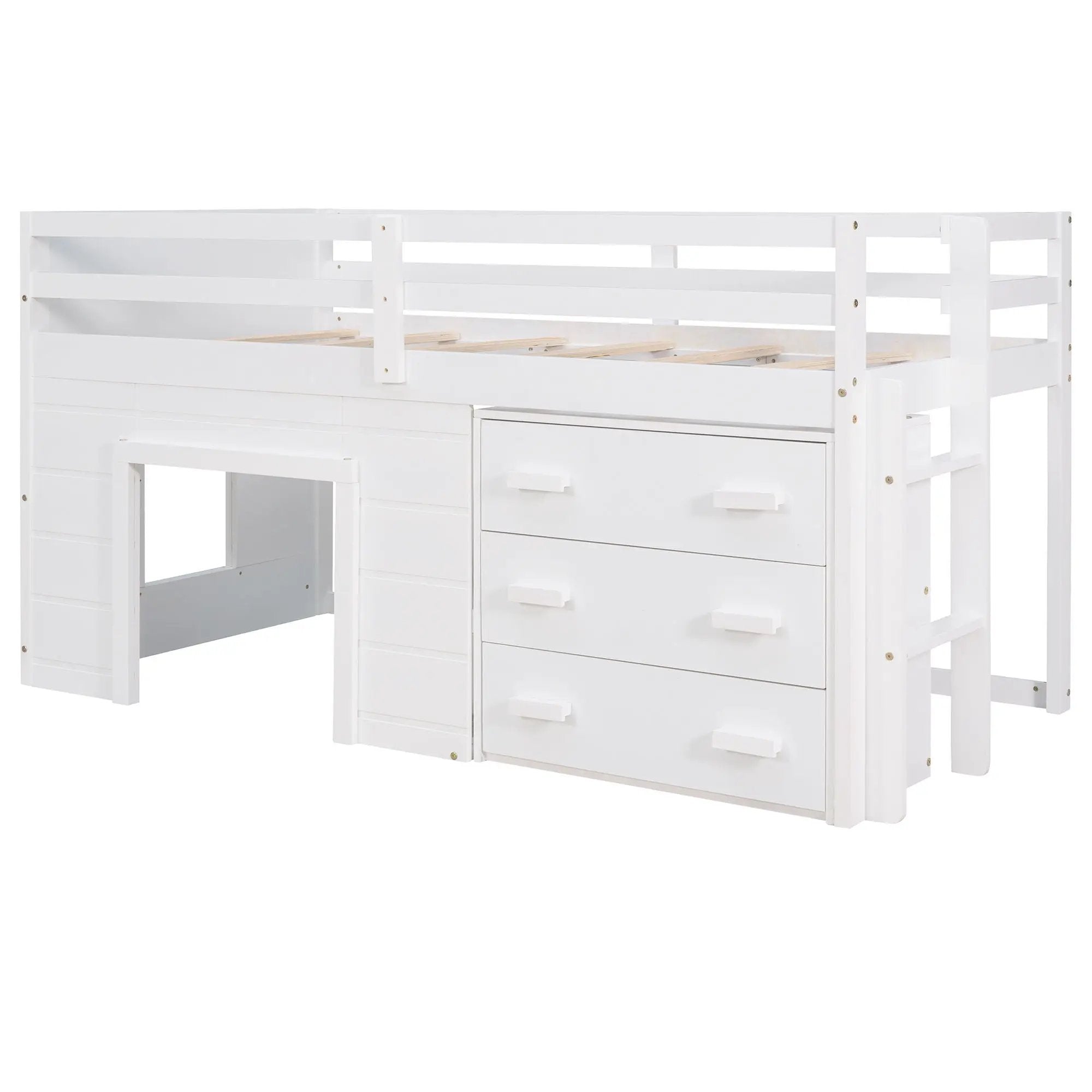 Loft Bed With Cabinet And Shelf by HouseOfZazla