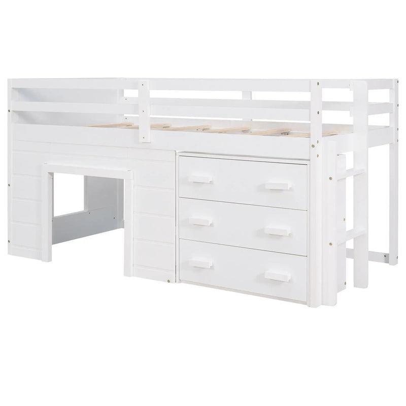 Loft Bed With Cabinet And Shelf by HouseOfZazla