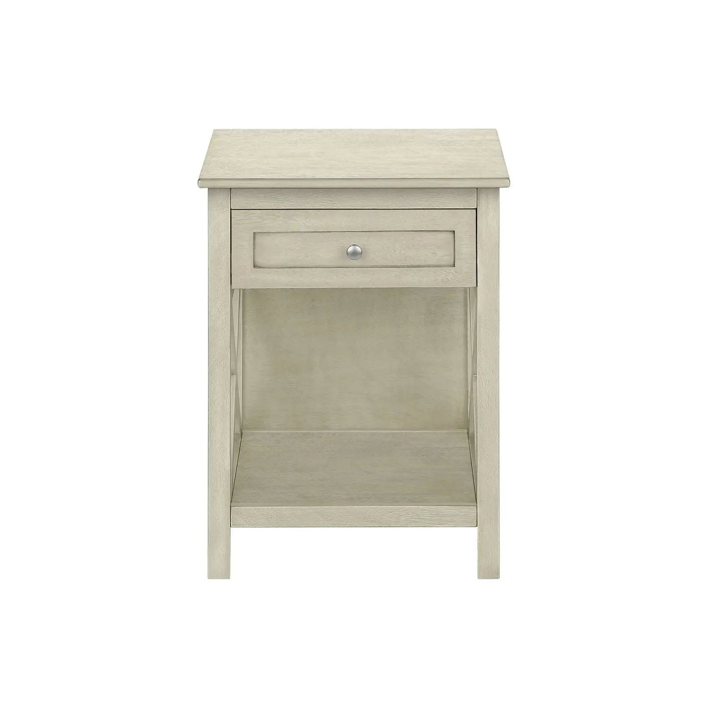 Accent End Table, 2 Tier, Storage Drawer, Transitional Style by Unique Piece Furniture
