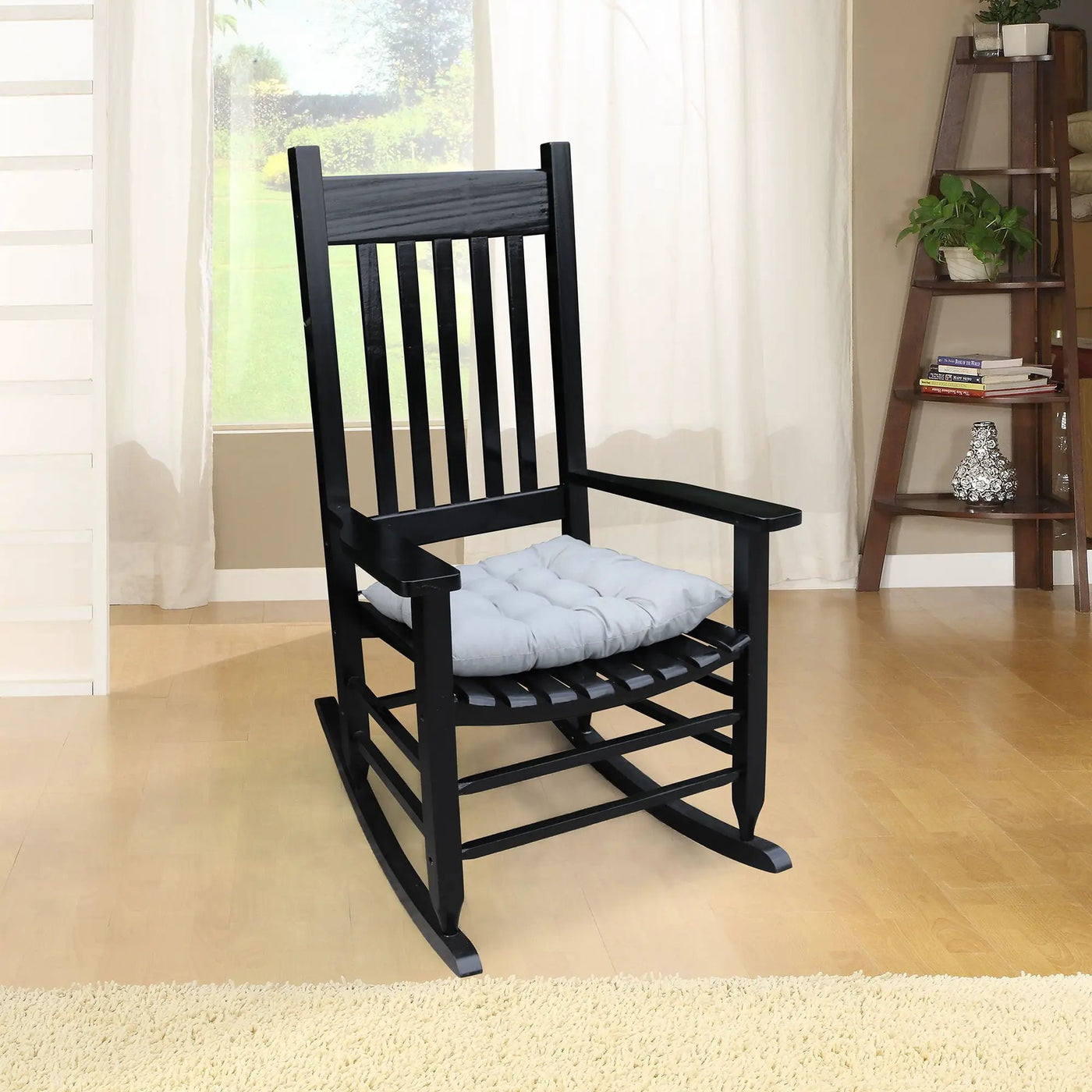 Classic Wooden Porch Rocker Chair Populus Wood Comfortable Design by Unique Piece Furniture