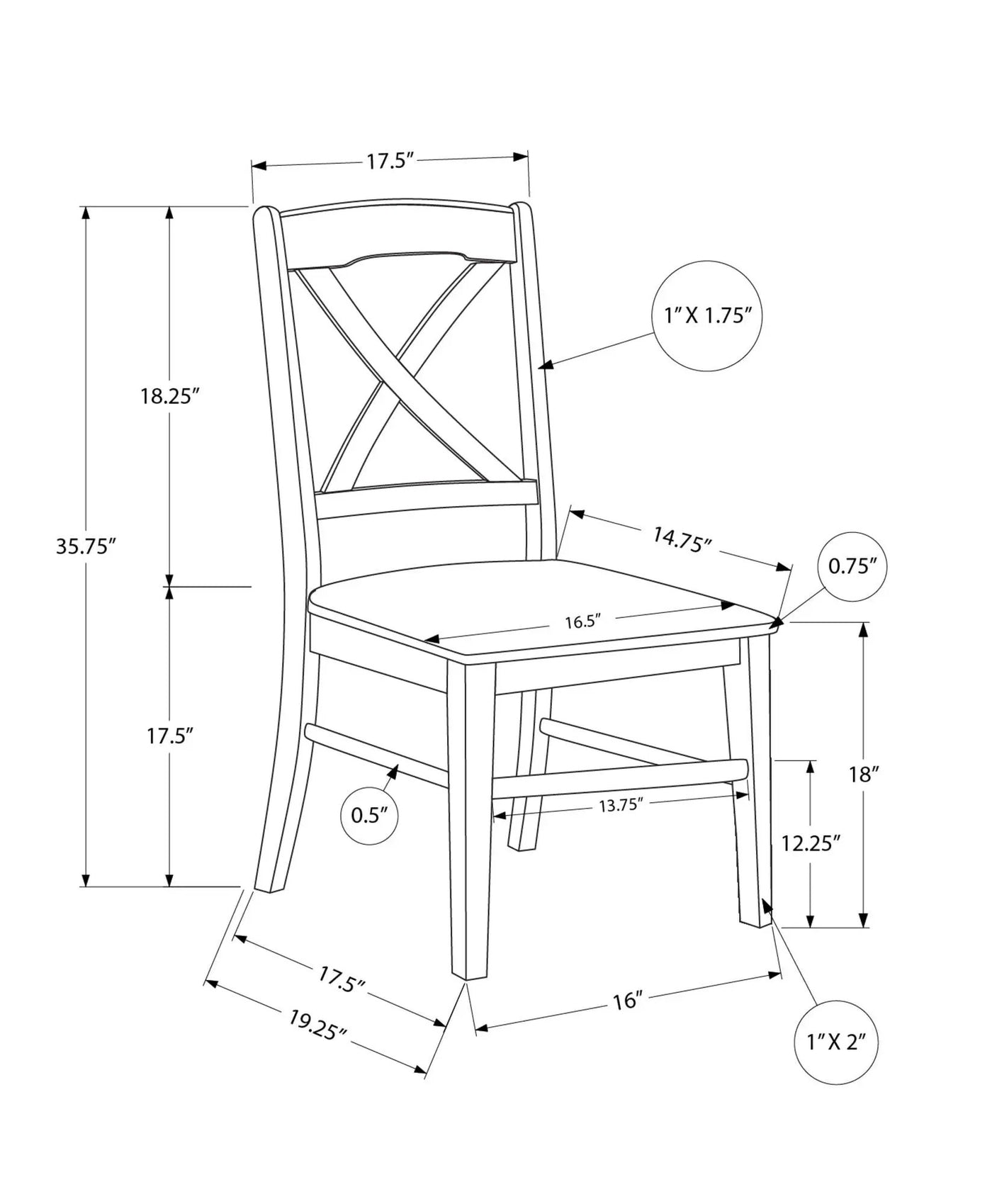Dining Chair, Side, Dining Room, Transitional (Set of 2) by HouseOfZazla