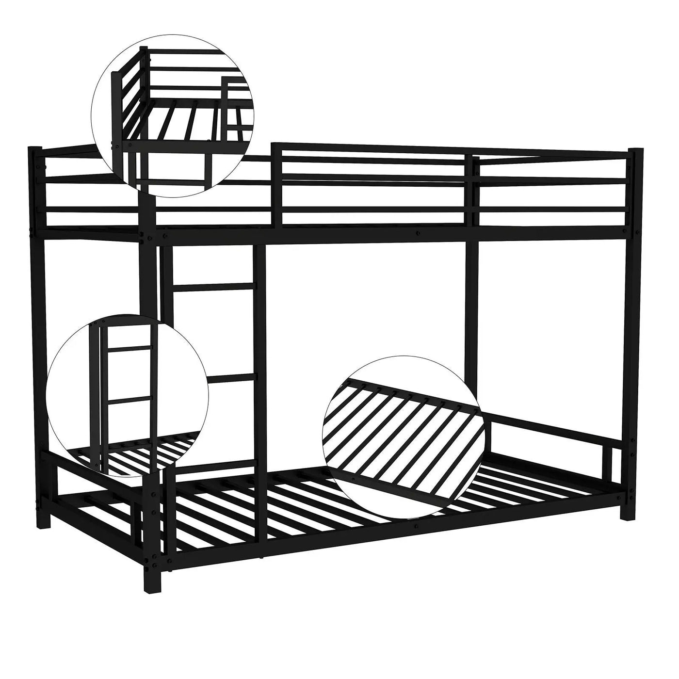 Bunk Bed With Noise Reduction And Safety Guardrail by HouseOfZazla