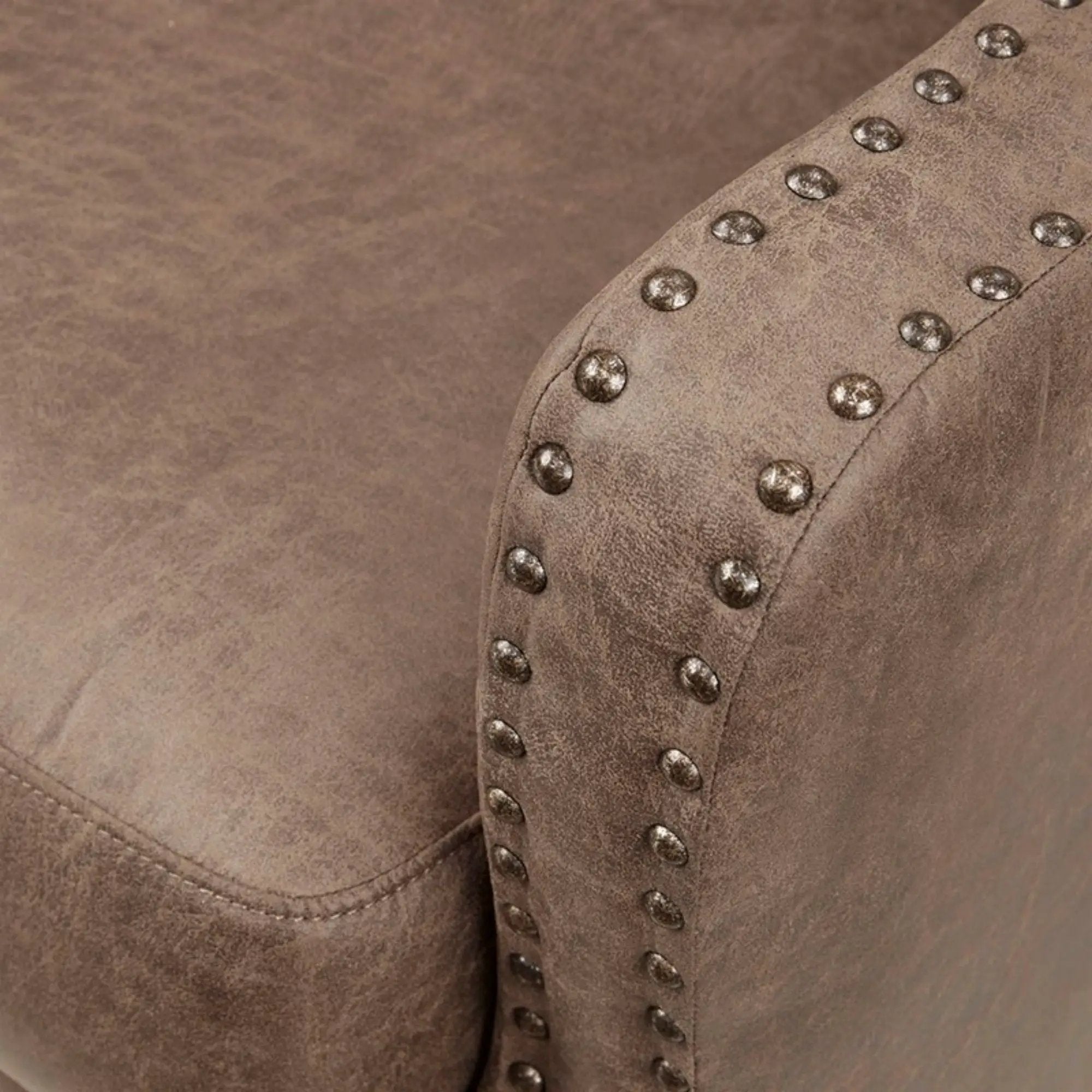 Shasta - Accent Chair With And Nail Buttons - Brown by HouseOfZazla