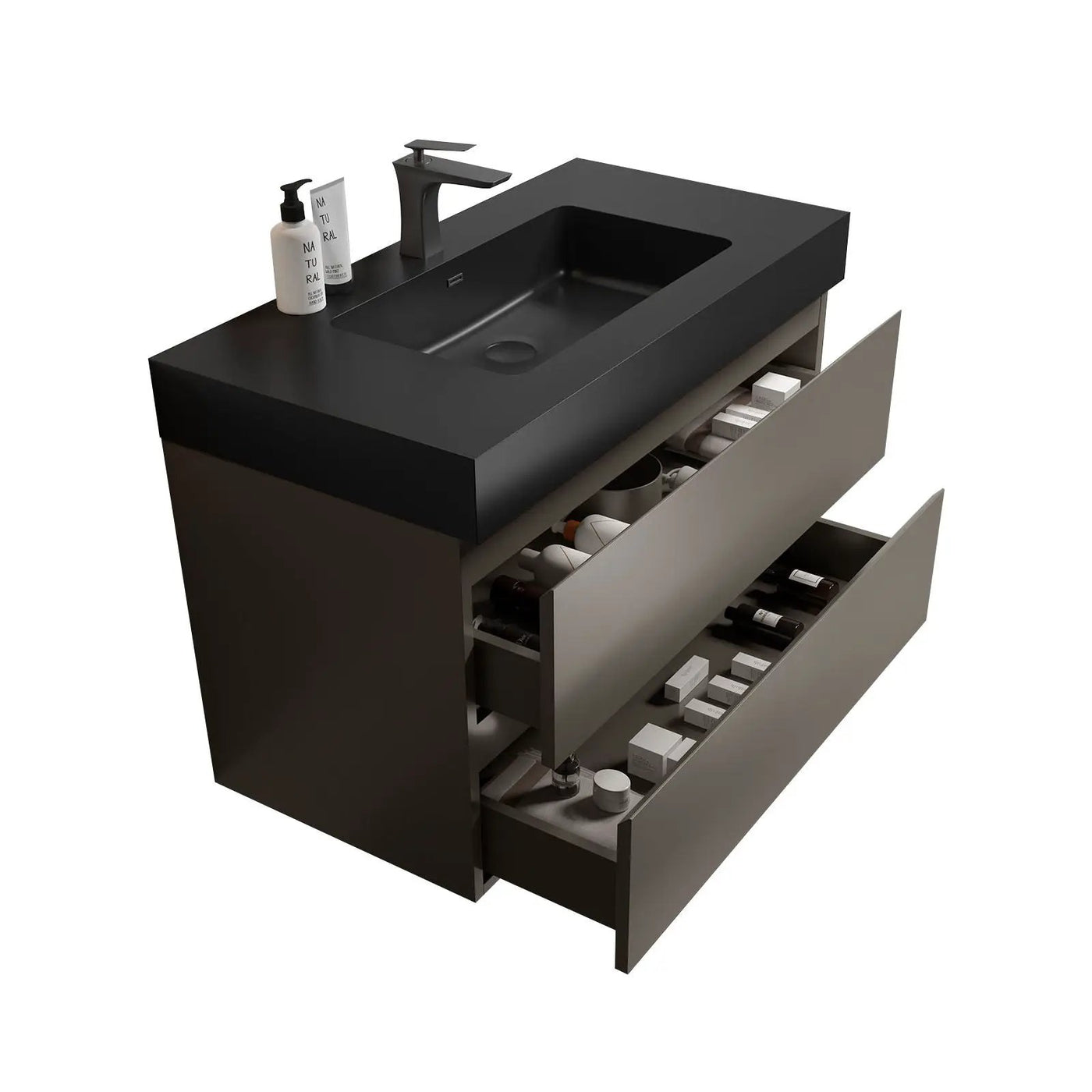 Alice - Bathroom Vanity With Sink, Wall Mounted, Floating by Unique Piece Furniture
