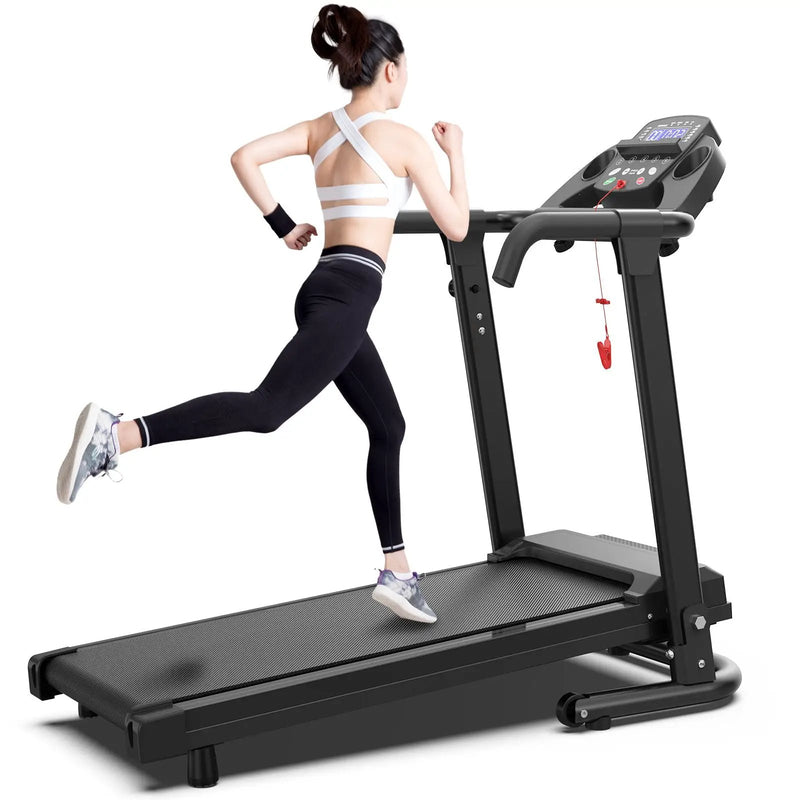 2.5Hp Portable Treadmill With Handles, App Control & LED Display - Black by HouseOfZazla