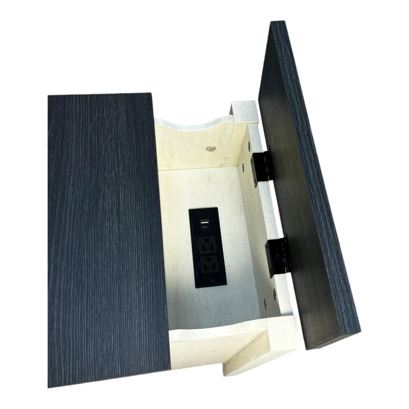 Farmhouse End Table with Charging Station by HouseOfZazla