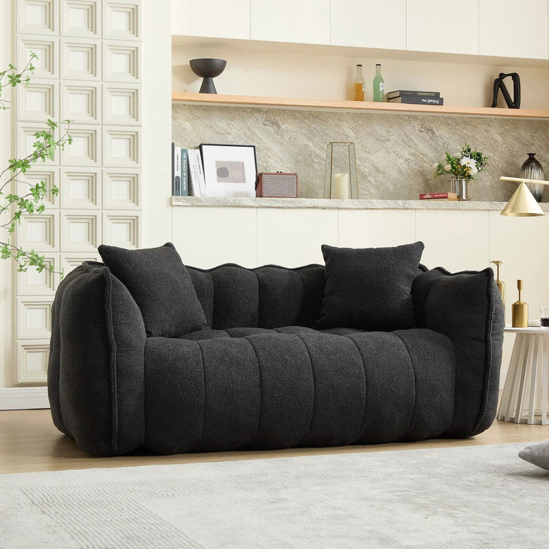Cozy Beanbag Chair With High Resilience Foam Core For 2 by HouseOfZazla