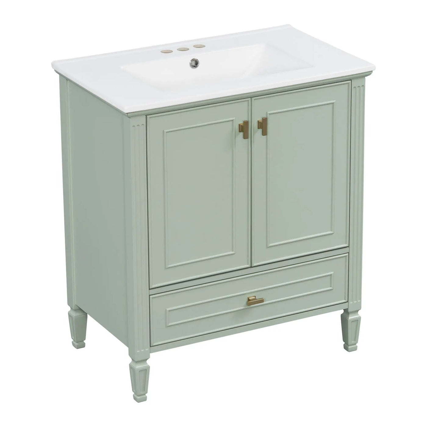 Freestanding Vanity With 1 Drawer & 2 Soft Close Doors With Door Mounted Storage by HouseOfZazla