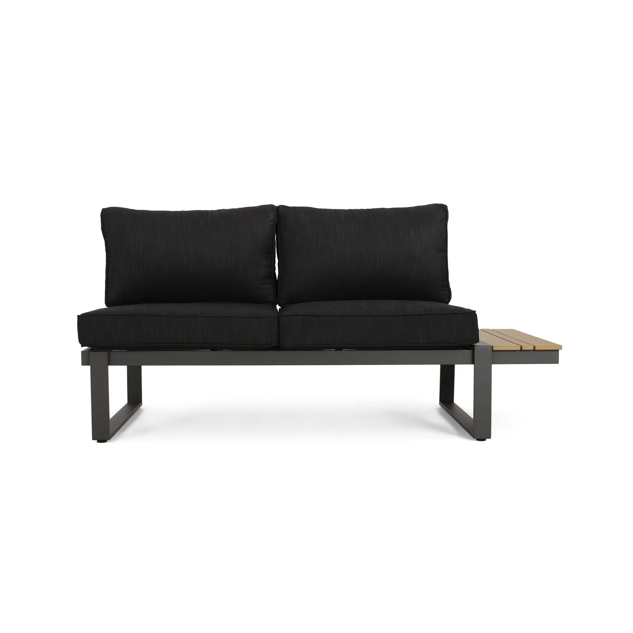 Sterling V-Shaped Outdoor Aluminum 5 Seater Sofa Set with Cushions by HouseOfZazla