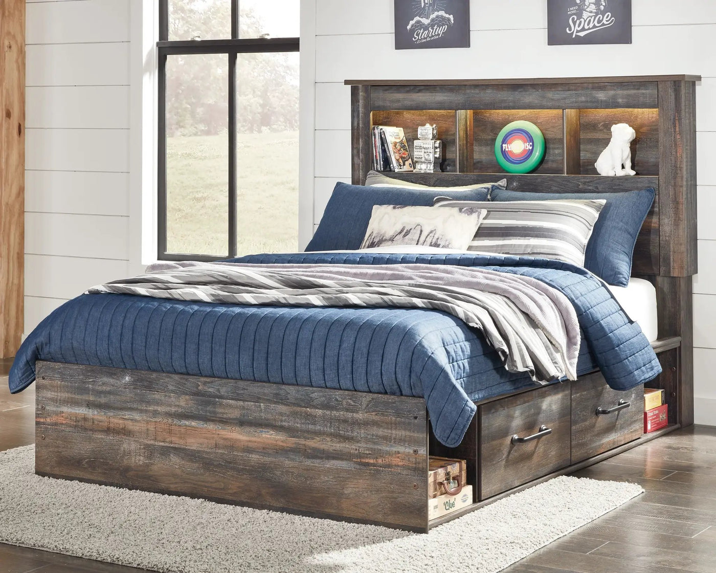 Drystan - Panel Bookcase Bed by Unique Piece Furniture