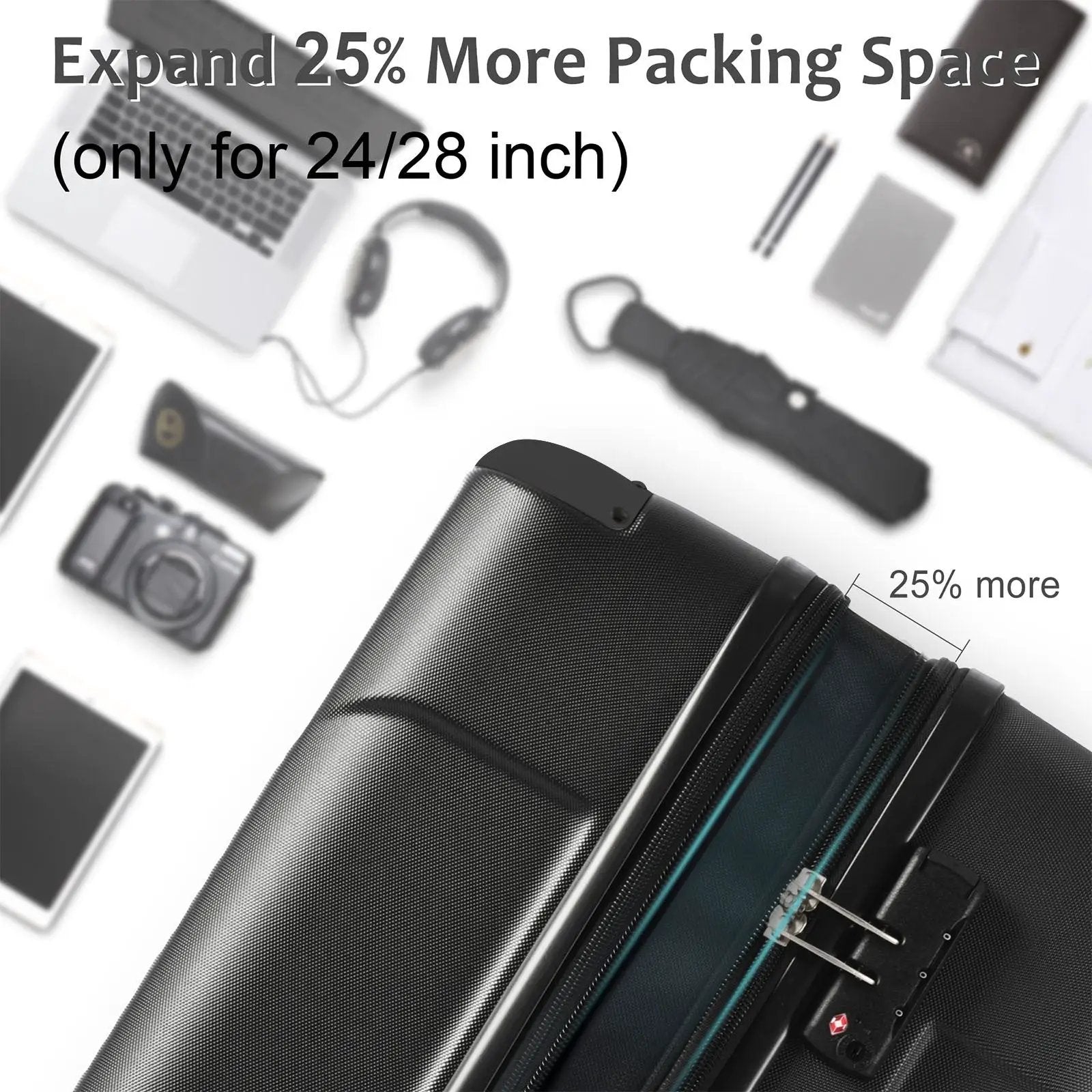 Lightweight Durable ABS Hardshell Luggage by HouseOfZazla