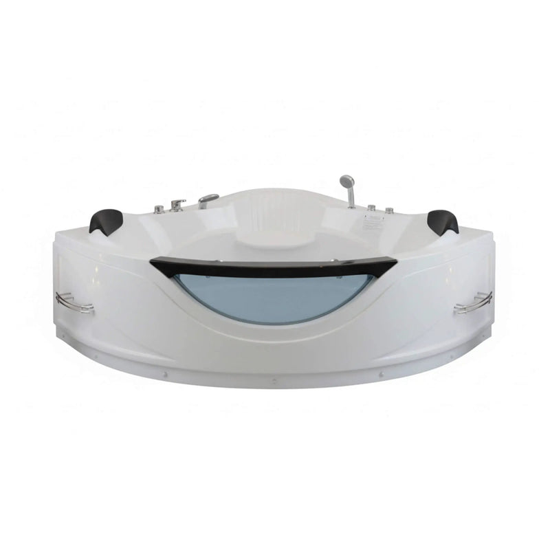 Nuvia Celestia 59-Inch 2-Person Luxury Corner Whirlpool Jetted Bathtub (SAK97310) by SAKSBY WHOLESALE