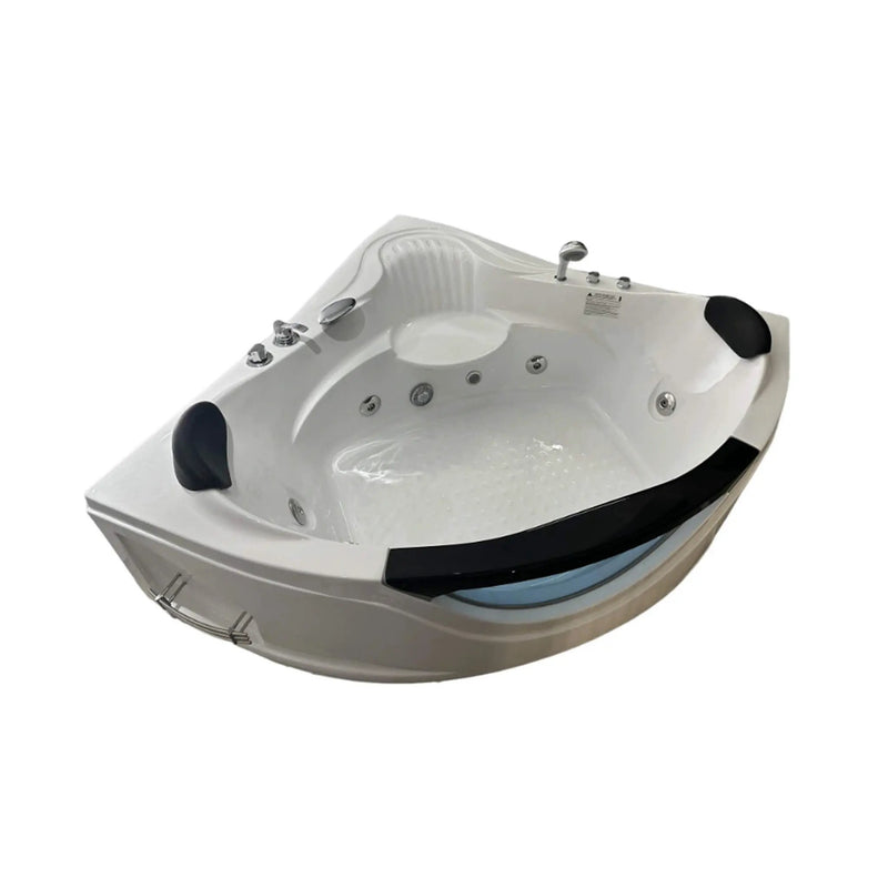 Nuvia Celestia 59-Inch 2-Person Luxury Corner Whirlpool Jetted Bathtub (SAK97310) by SAKSBY WHOLESALE