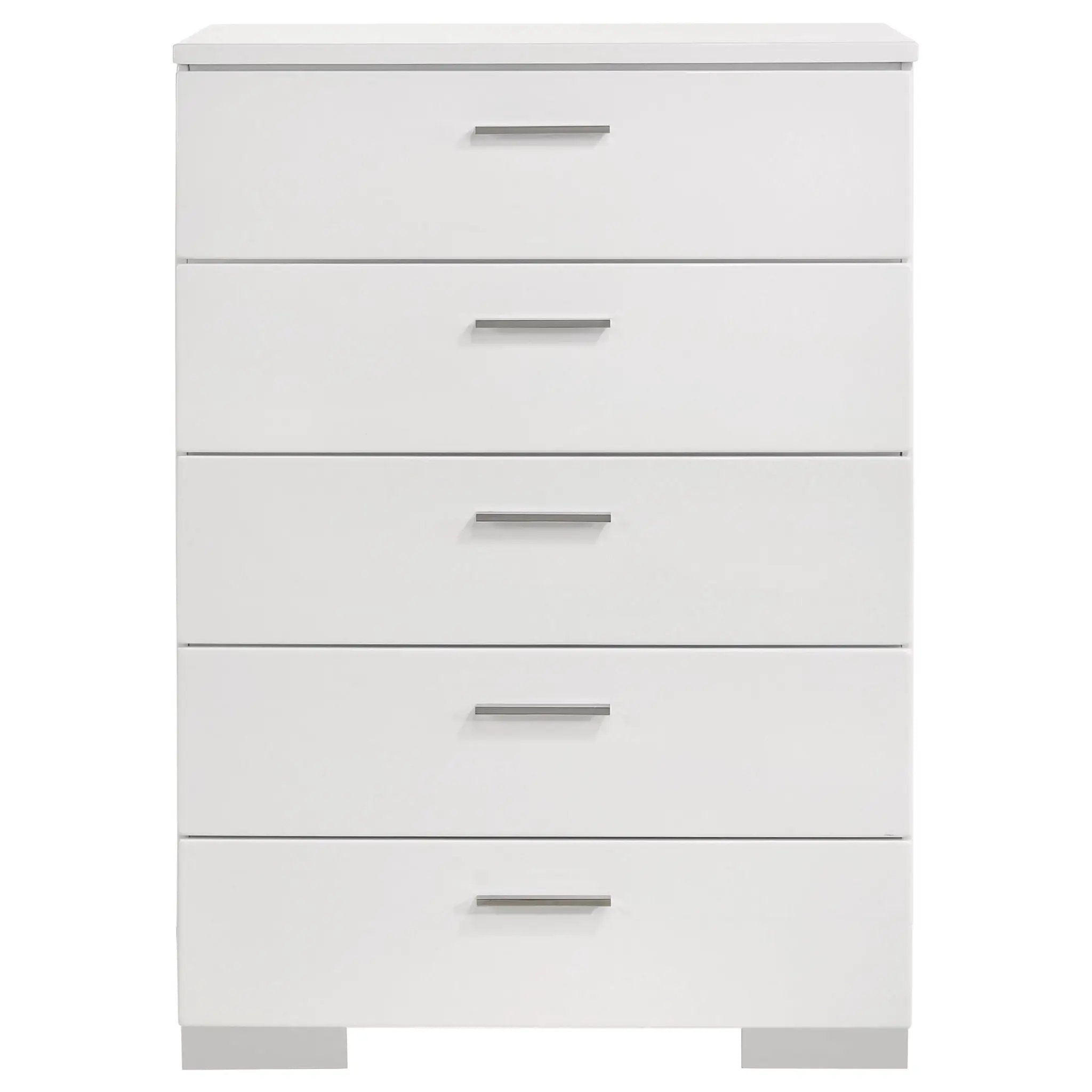 Dulcey - 5 Drawer Bedroom Chest - White