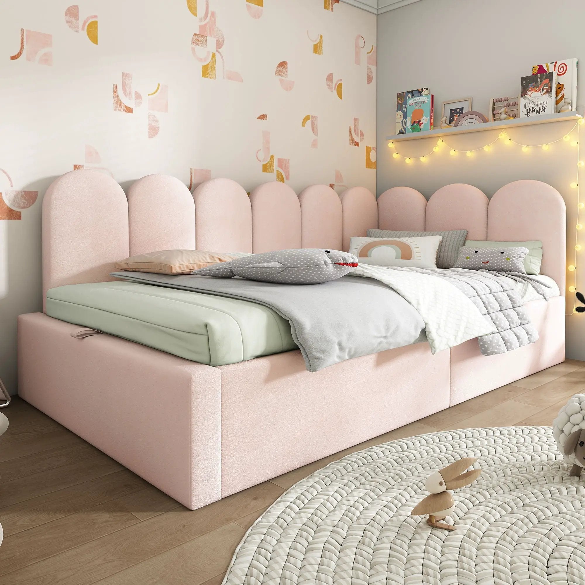 Upholstered Daybed With Metal Slatted Base by HouseOfZazla