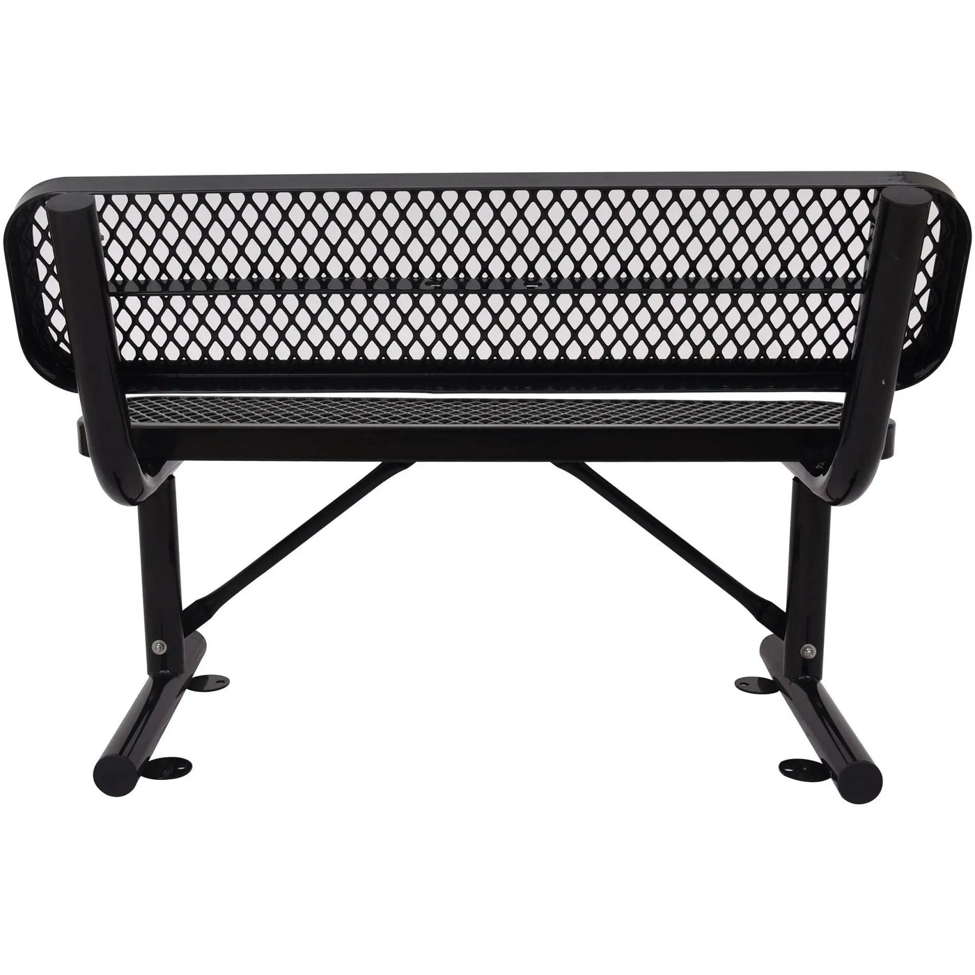 6' Outdoor Steel Bench With Backrest by Unique Piece Furniture