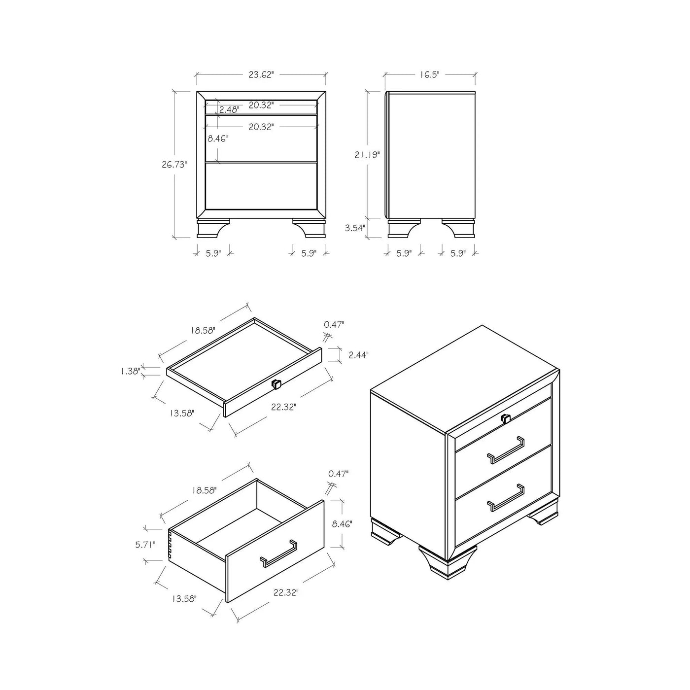 Civic - Nightstand by Unique Piece Furniture