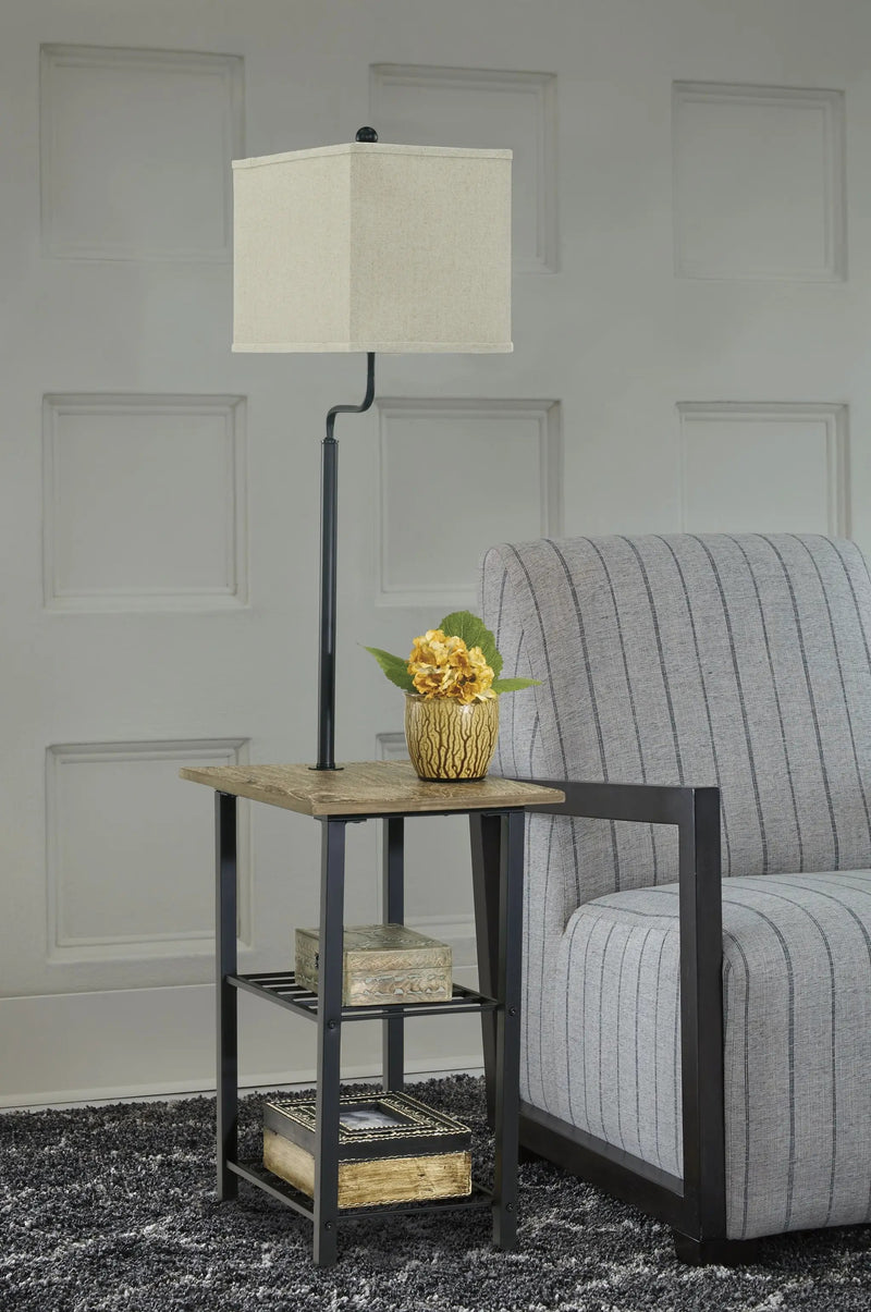 Shianne - Metal Tray Lamp - Black by Unique Piece Furniture