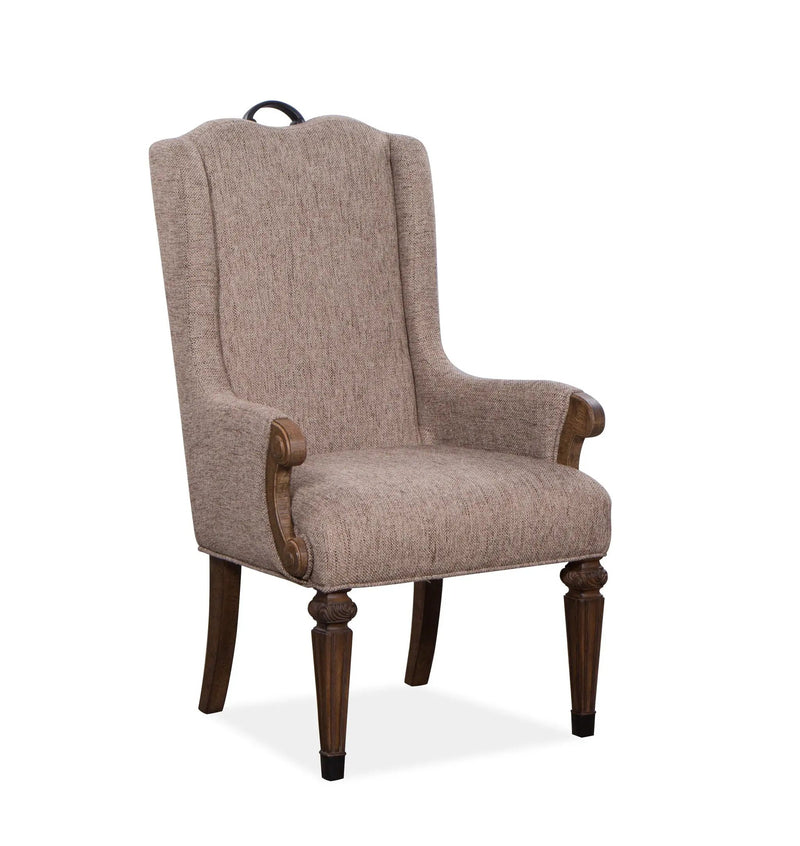 Durango - Wood Upholstered Host Arm Chair (Set of 2) - Willadeene Brown by Unique Piece Furniture