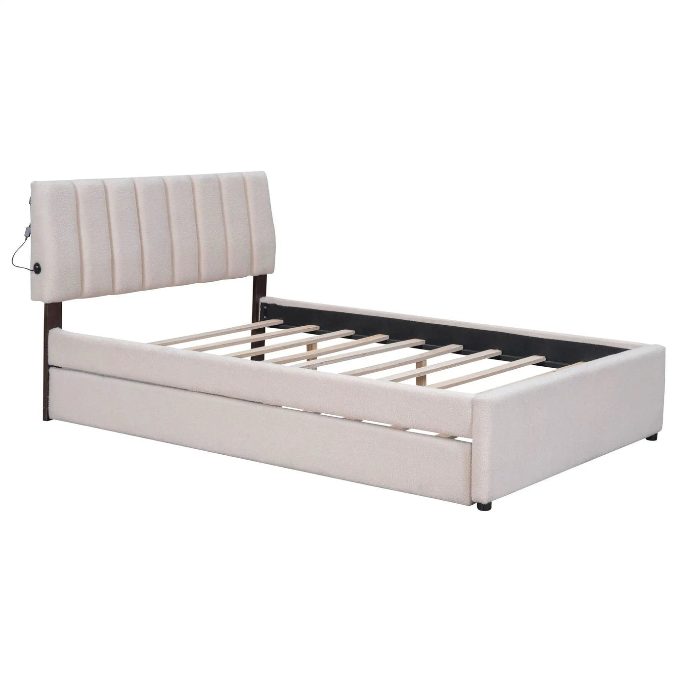 Upholstered Platform Bed With Trundle by HouseOfZazla