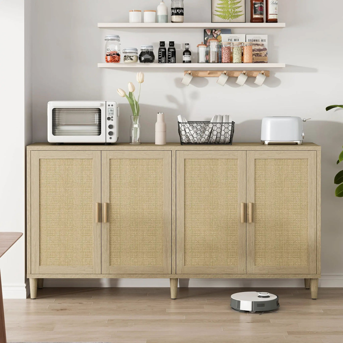 Buffet Cabinet With Adjustable Shelves For Kitchen by Unique Piece Furniture
