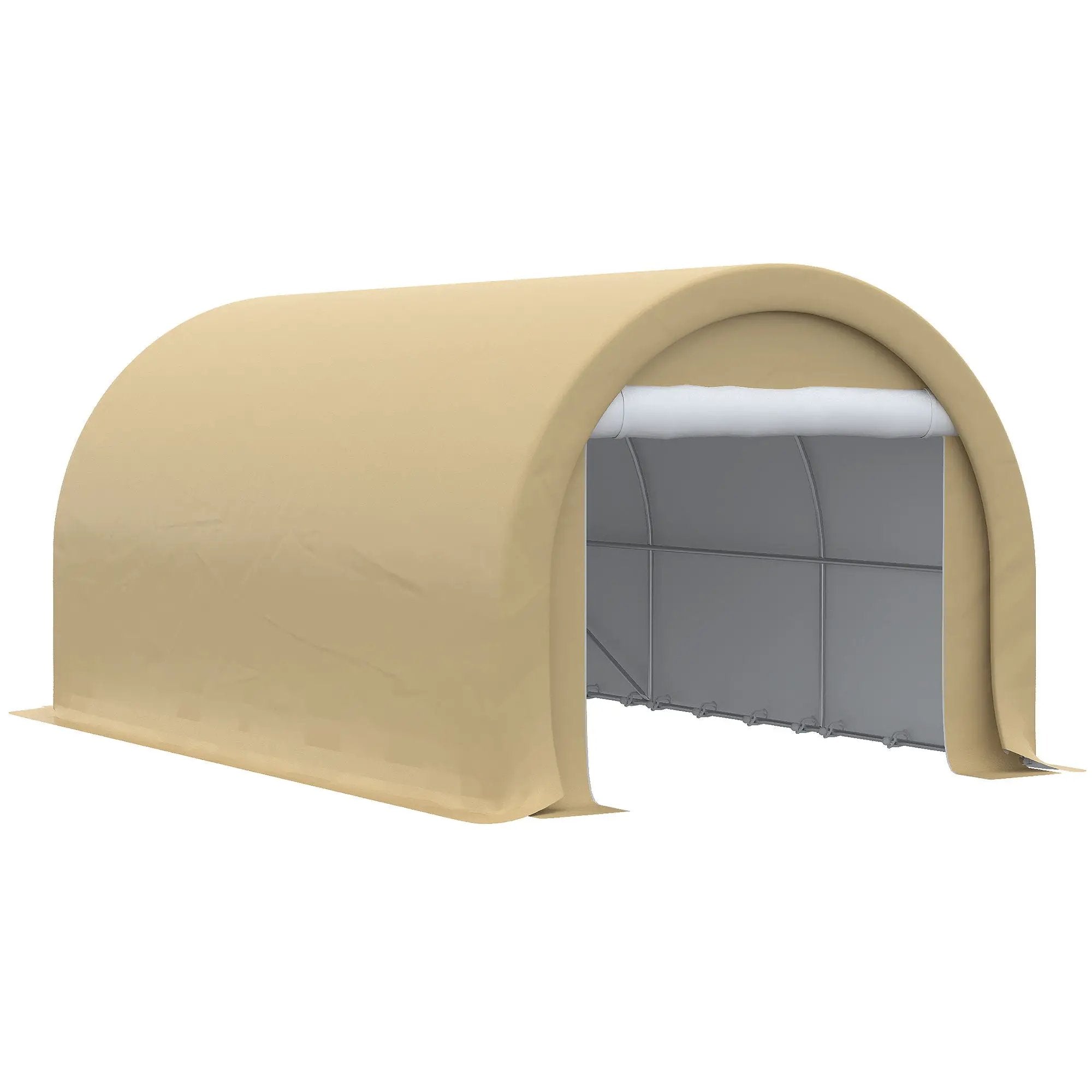 Outsunny - 10' x 16' Carport, Heavy Duty Portable Garage Storage Tent With Large Zippered Door, Anti-Uv Pe Canopy Cover For Car, Truck, Boat, Motorcycle, Bike, Garden Tools, Outdoor Work by Unique Piece Furniture