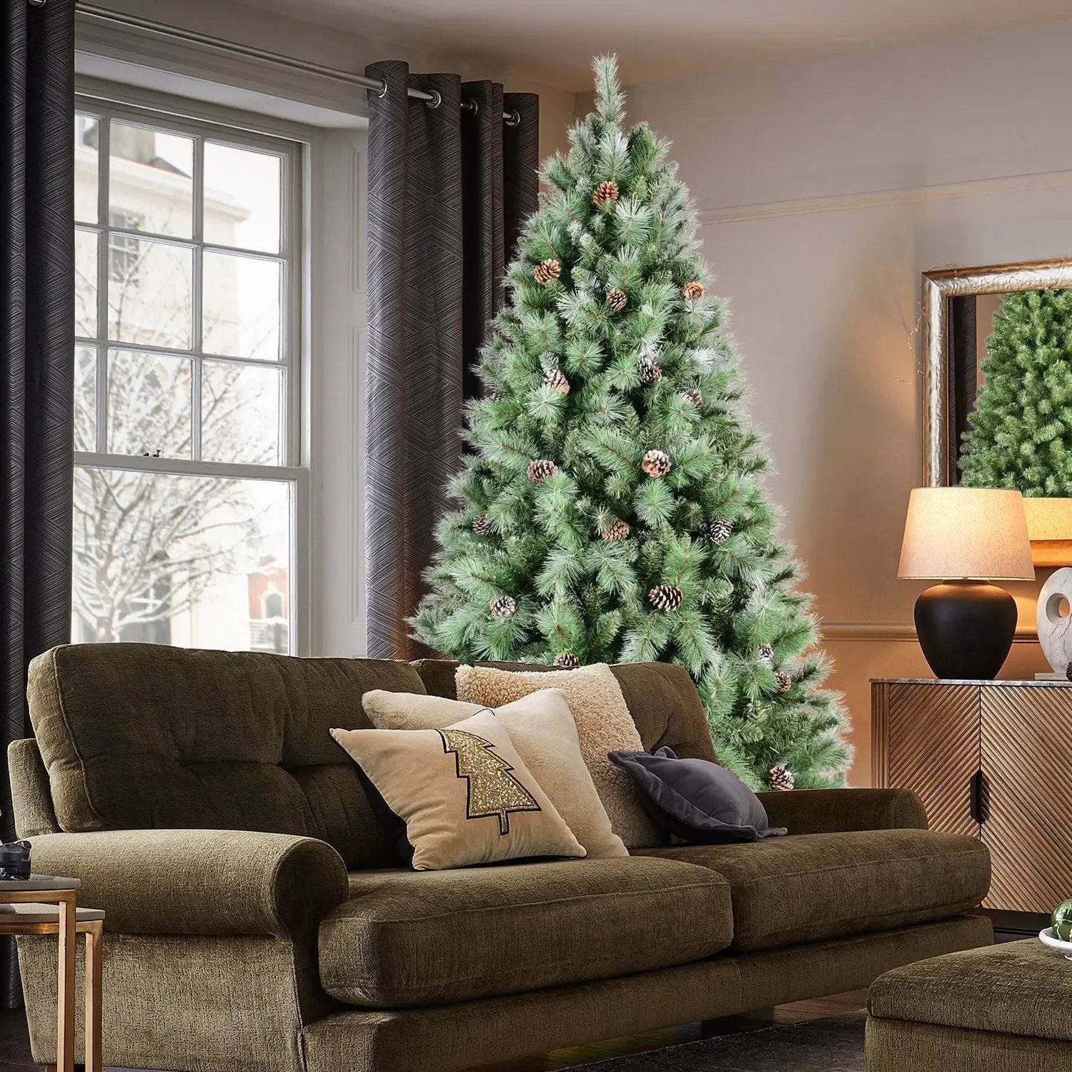 8 Ft The Full-Bodied Pre-Decorated Pinecone Christmas Tree by HouseOfZazla