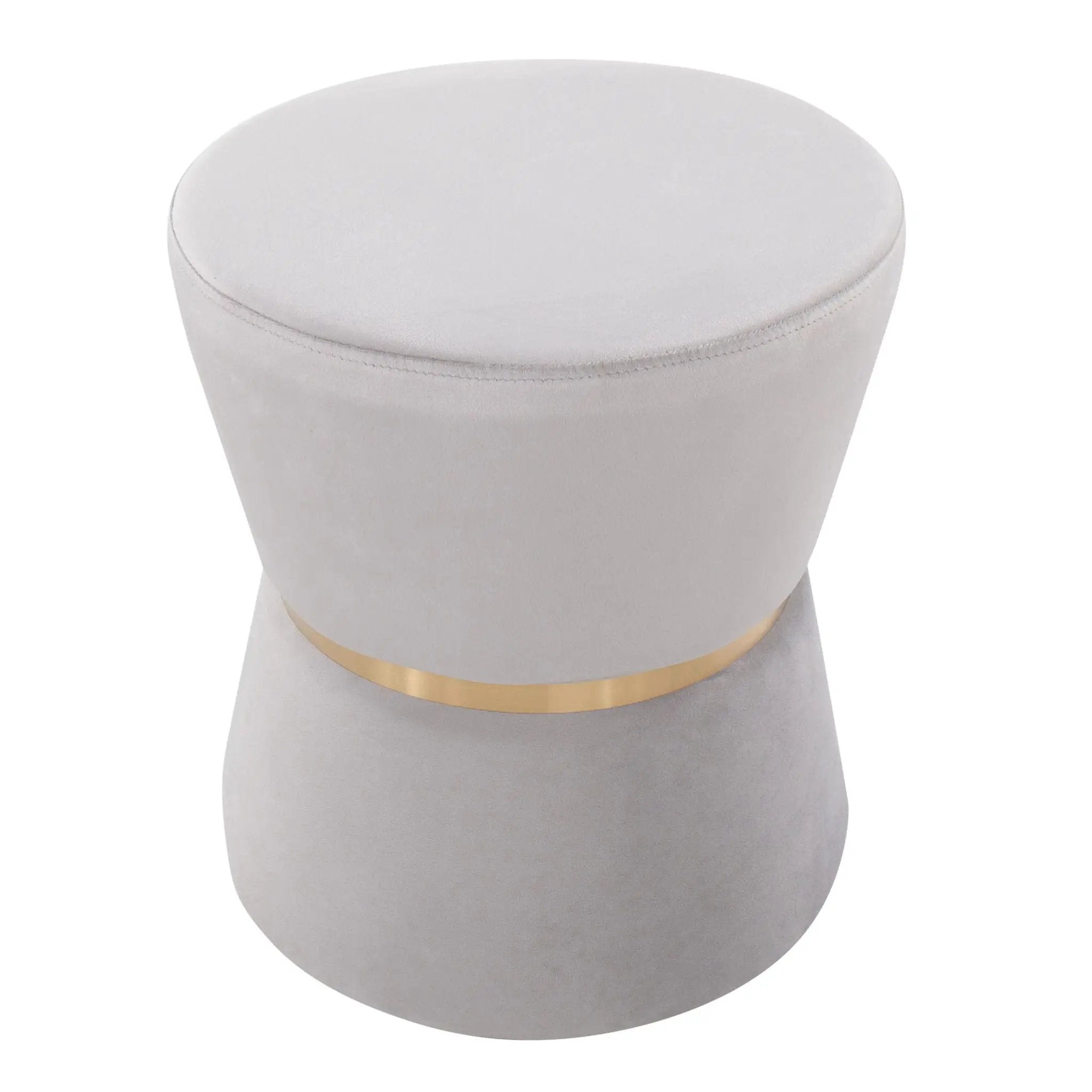 Gemma - Contemporary / Glam Ottoman - Silver / Gold by Unique Piece Furniture