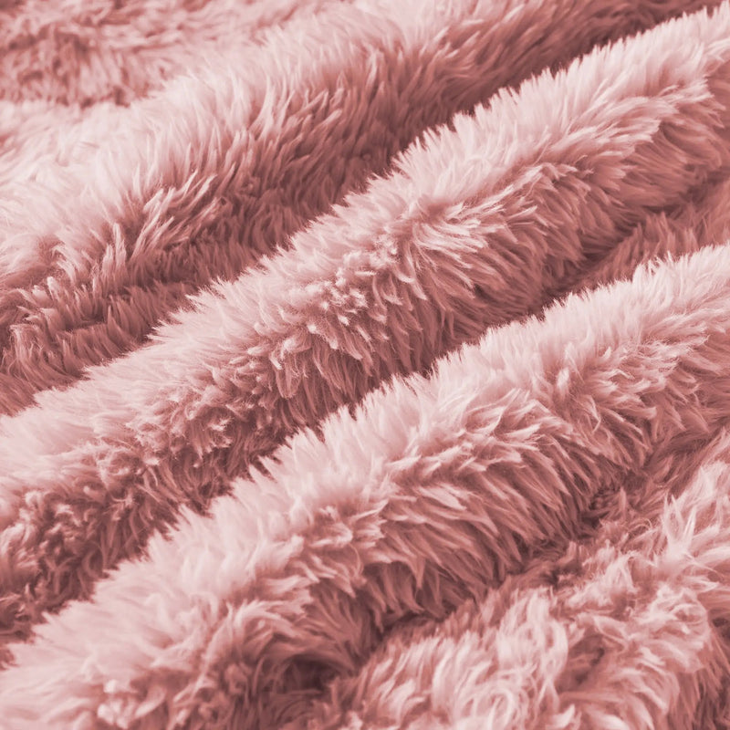 Aviana Ottoman Plush Fabric - Pink by HouseOfZazla