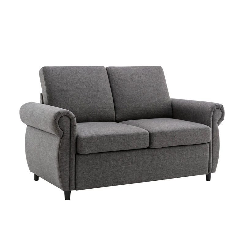 Pull Out Sofa Bed Loveseat Sleeper With Twin Size Memory Mattress With Two USB Ports For Living Room Spaces by HouseOfZazla