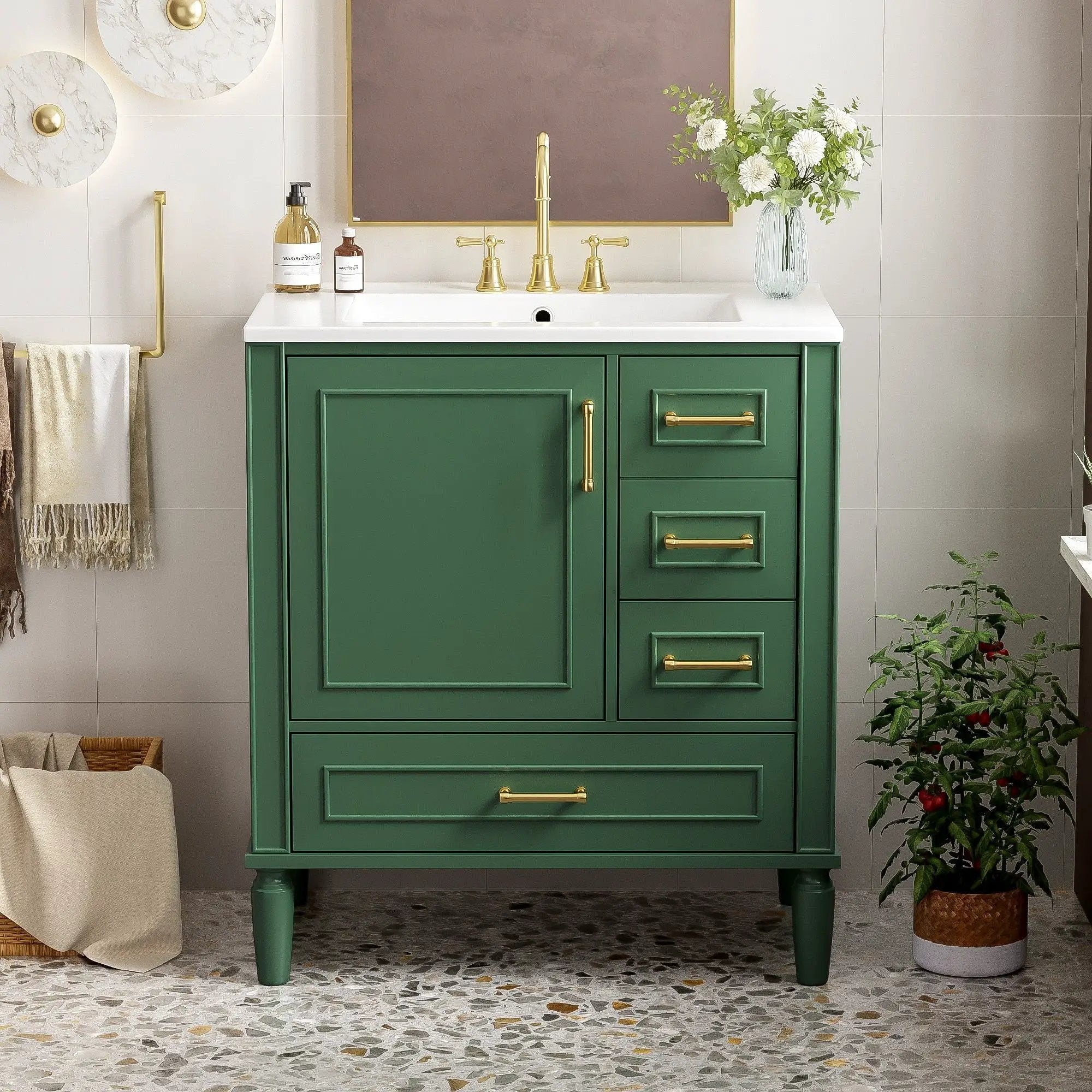 Traditional Bathroom Vanity Set With Soft Close Doors by Unique Piece Furniture