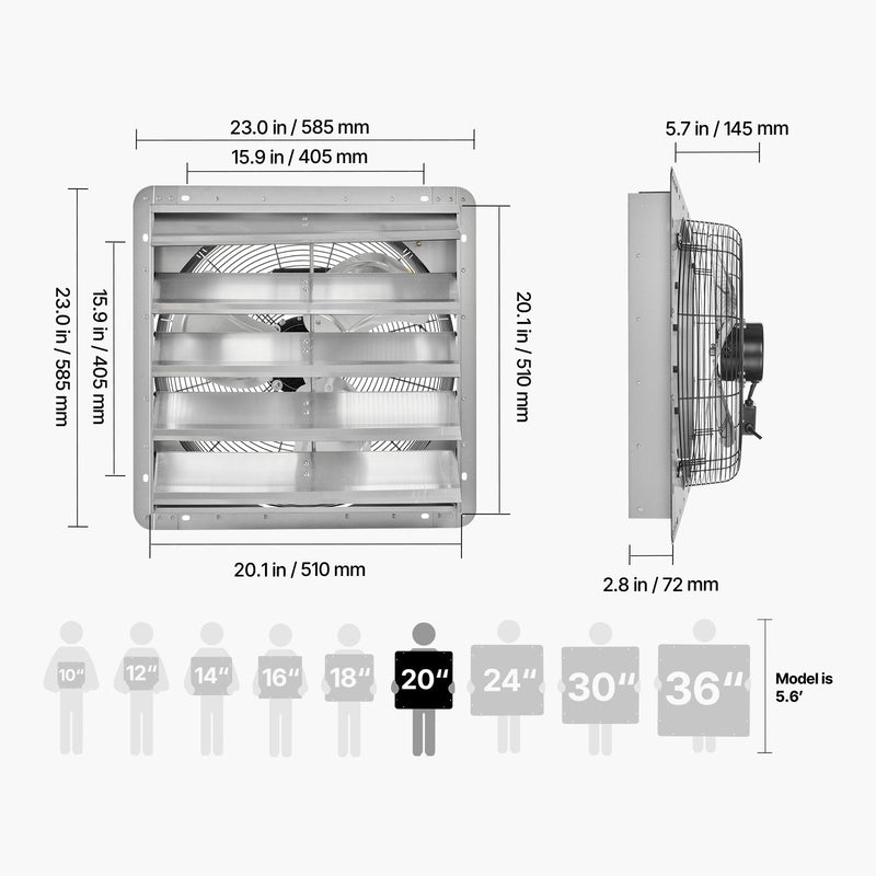 20-Inch Shutter Exhaust Fan by HouseOfZazla