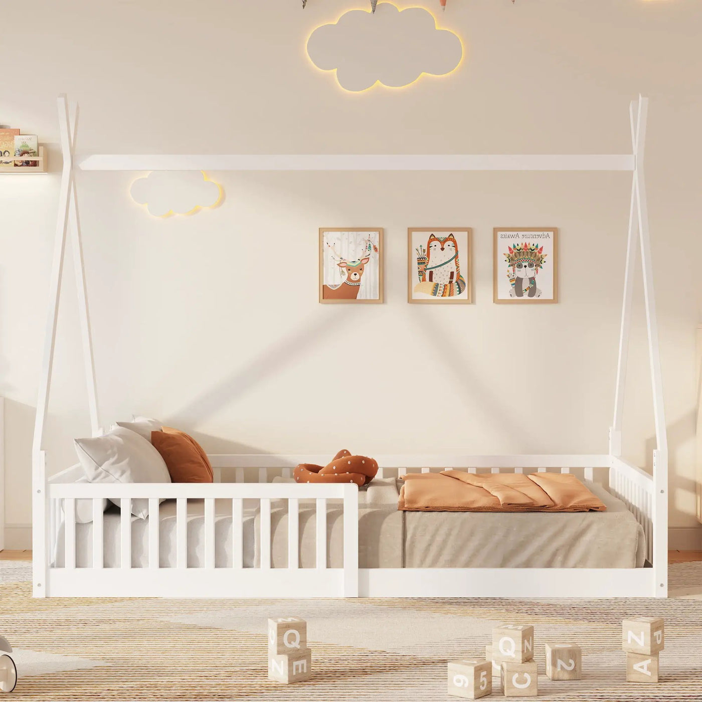 House Shaped Design Bed With Fence by Unique Piece Furniture