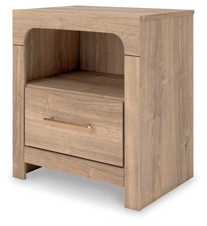 Kinlanni - One Drawer Night Stand - Tan by Unique Piece Furniture
