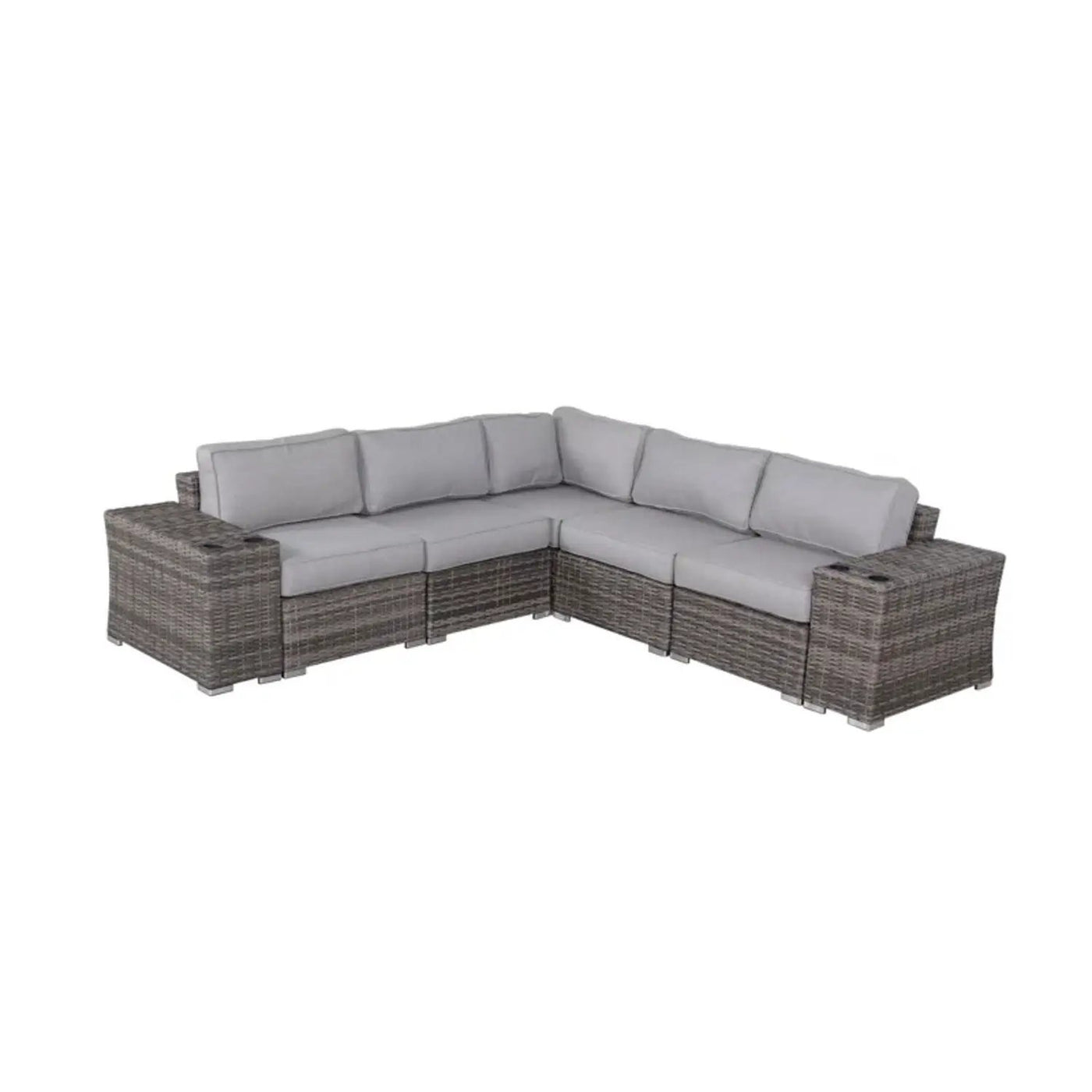 Rattan Sectional Sofa Set With Cushions by Unique Piece Furniture