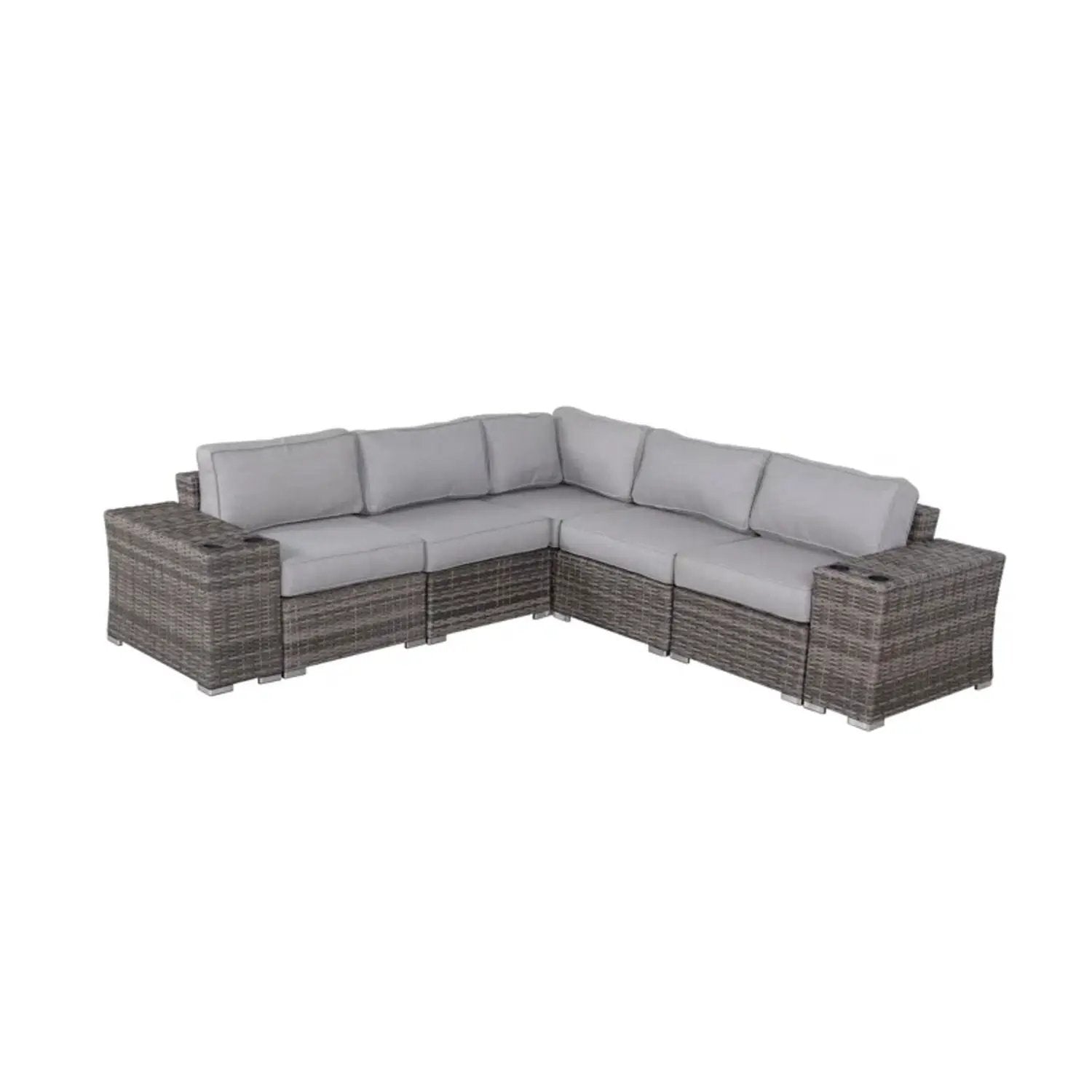 Rattan Sectional Sofa Set With Cushions by Unique Piece Furniture