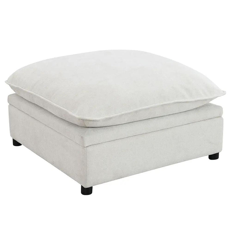 Marisa - Modular Ottoman With Storage - Beige Boucle by Unique Piece Furniture
